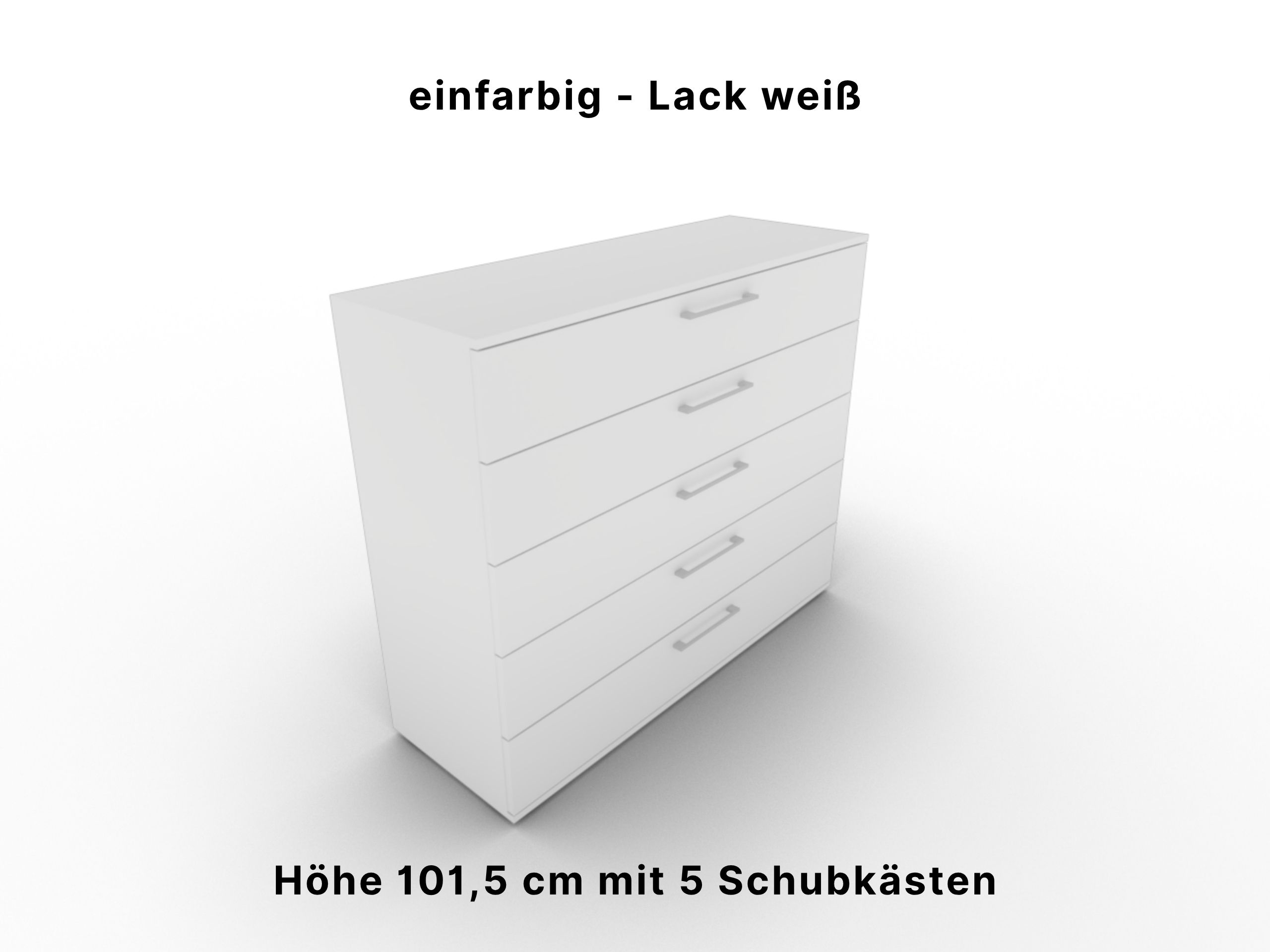 Disselkamp Schubkastenkommode Lackwei 120er 5SK