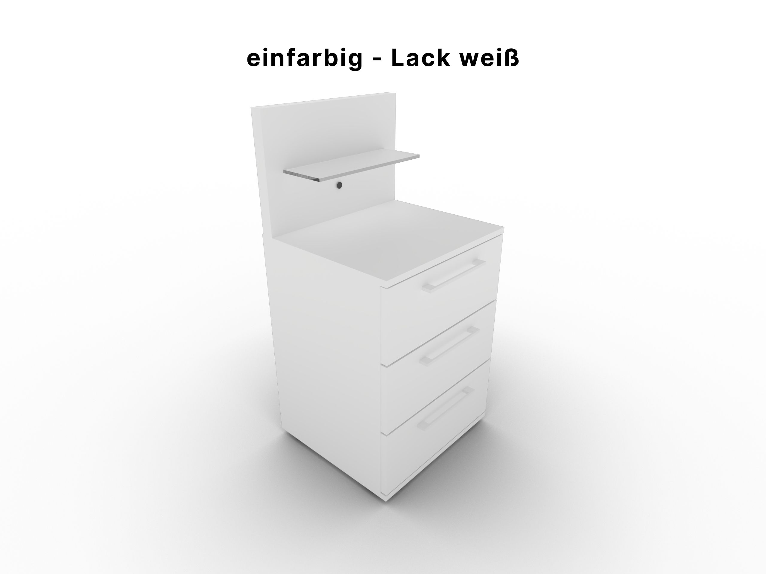 Abbildung Disselkamp Konsole 3 Schubkasten einfarbigLack weiß