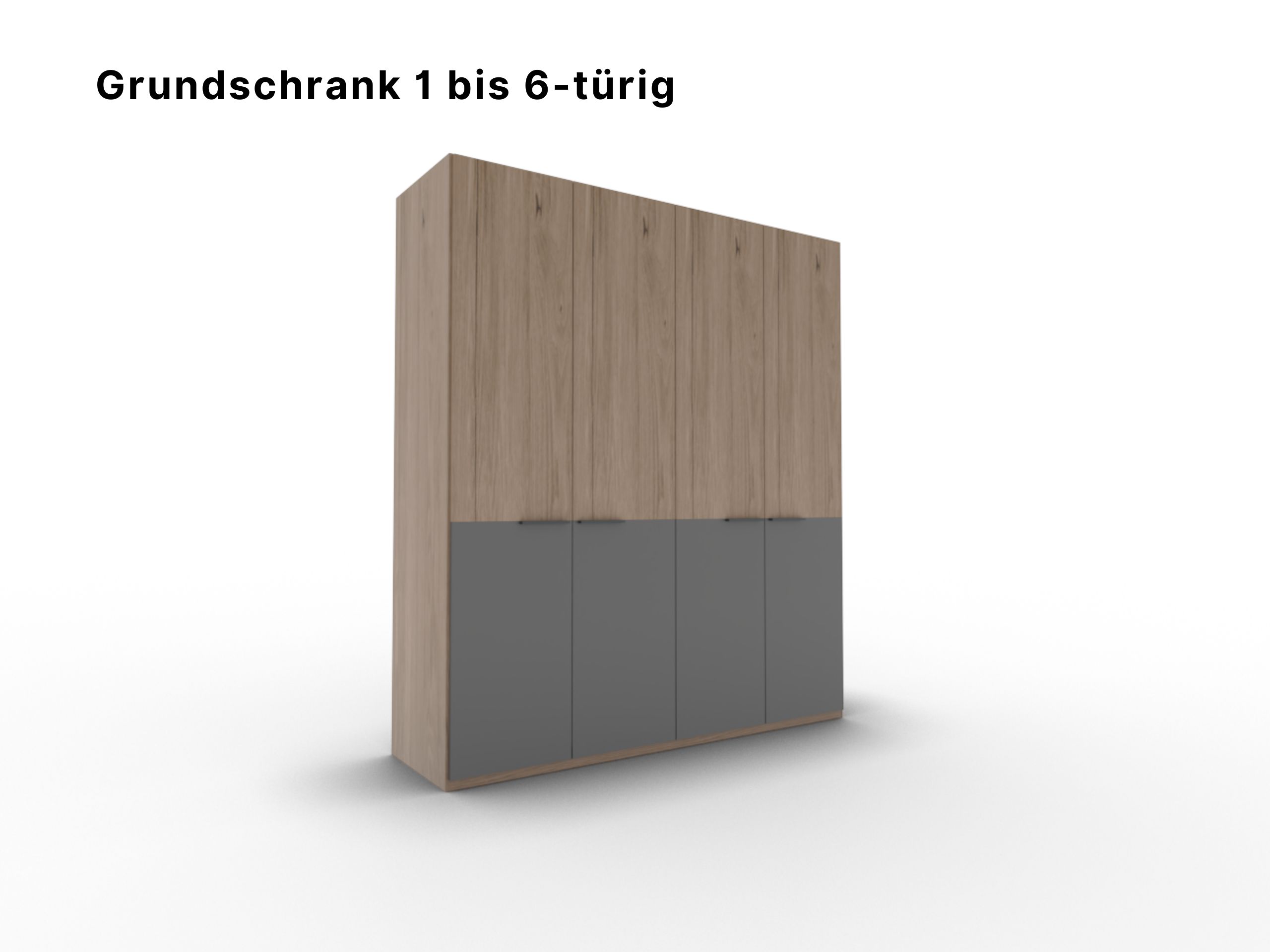 Disselkamp Cuneo Kleiderschrank 4-tuerig_Lack Basalt Coverbild