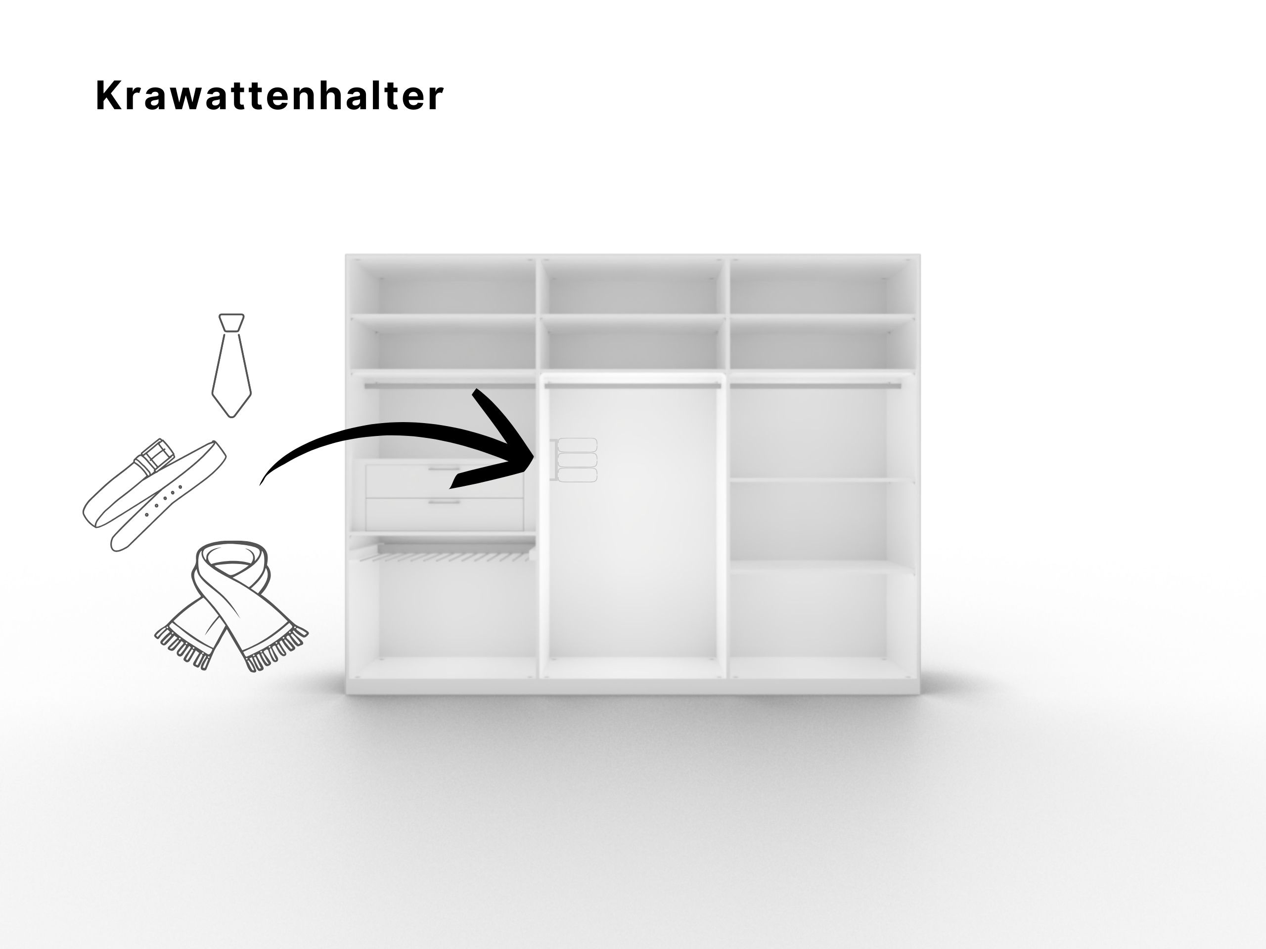 Disselkamp Cabrillo Kleiderschrank Zubehoer_Krawattenhalter