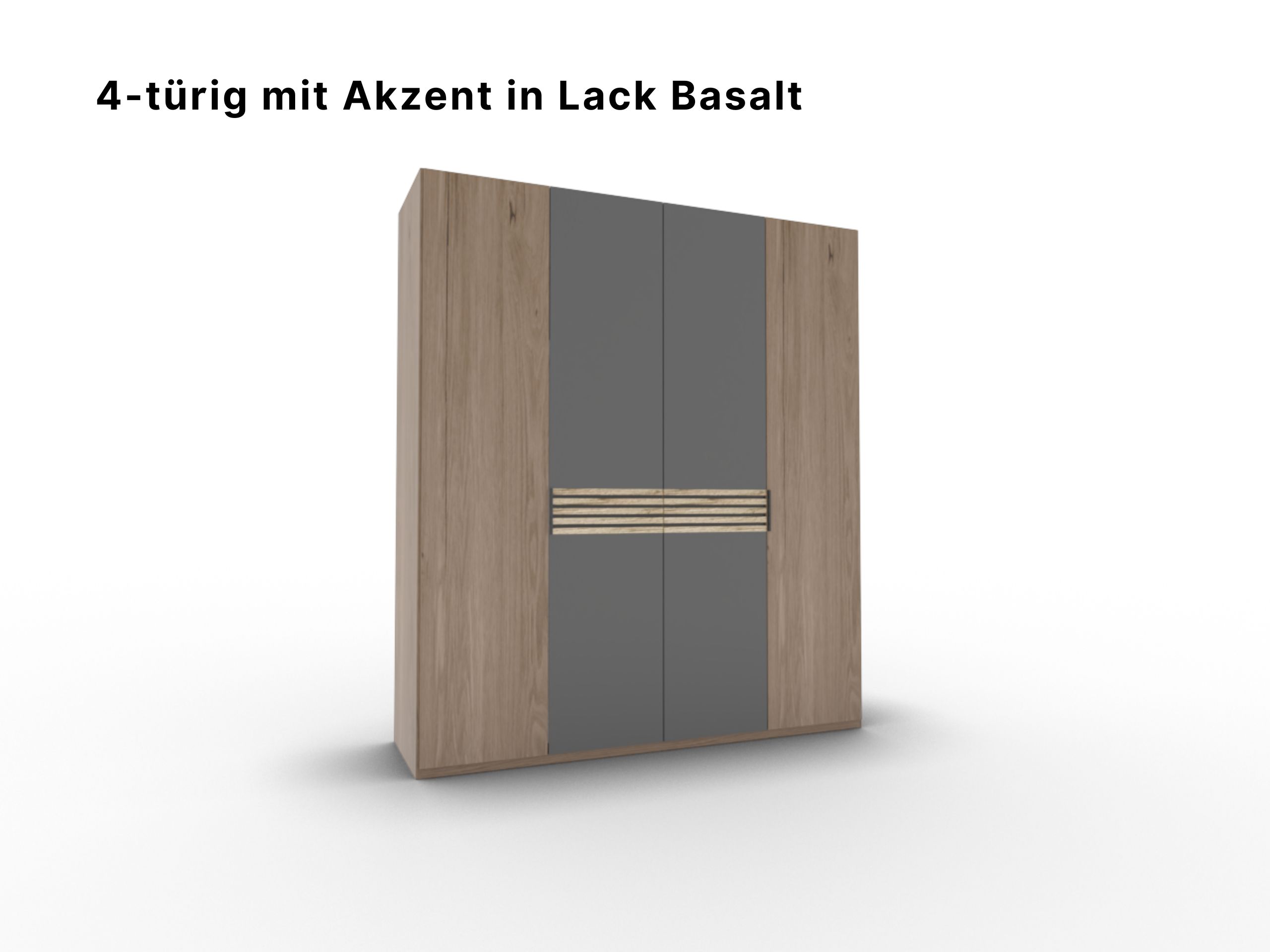 Disselkamp Cabrillo Schrankftont 1 4-tuerer Lack Basalt