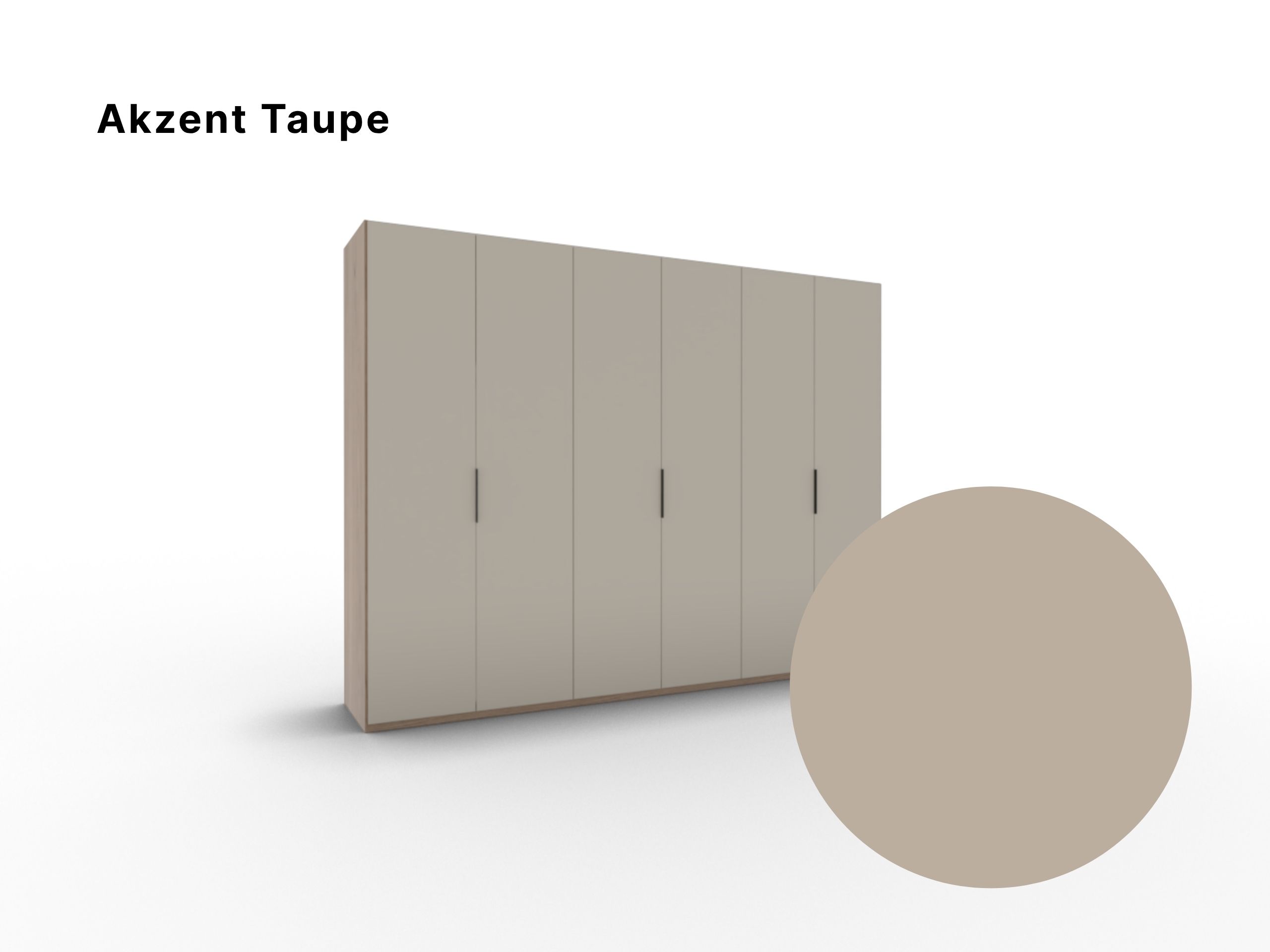 Disselkamp Kleiderschrank Callao 5-turig_Schrankfront 3_Akzent Taupe