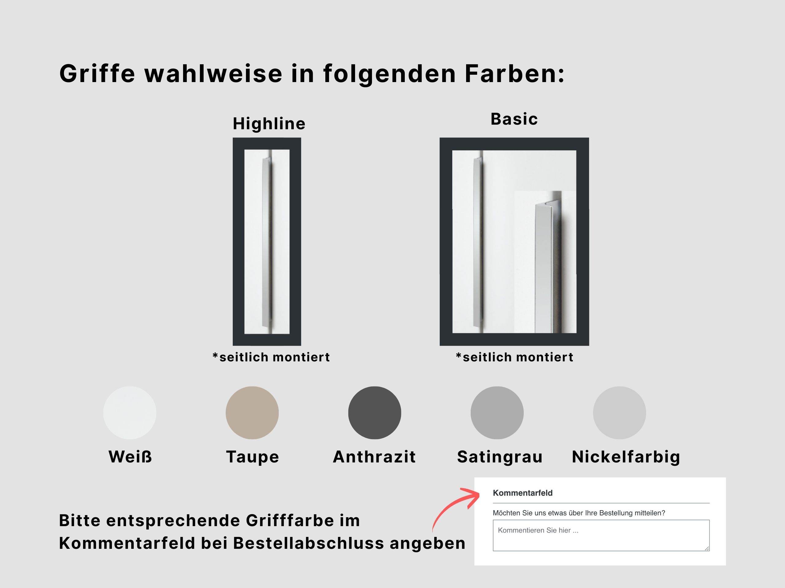Disselkamp Griffauswahl Kleiderschränke mit Bauchbinde CD Studioline