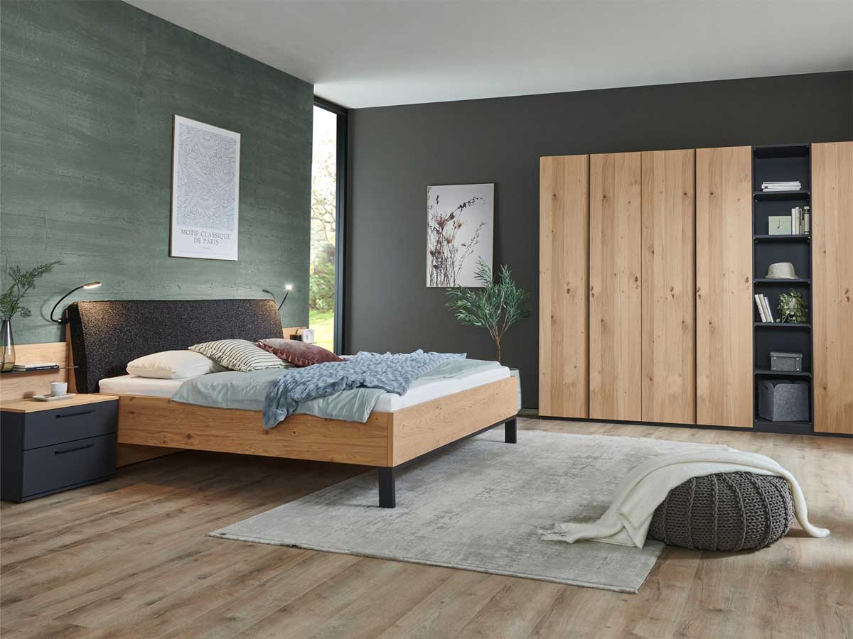 Millieubild-Disselakamp-CD-Studioline-Doppelbett-PKT-Luna-Wildeiche-mit-Drehtuerenschrank