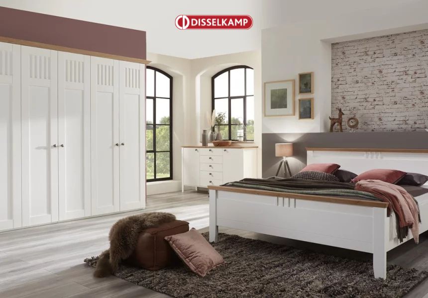 Millieubild eines Schlafzimmer der Marke Disselkamp Produktserie Castellino