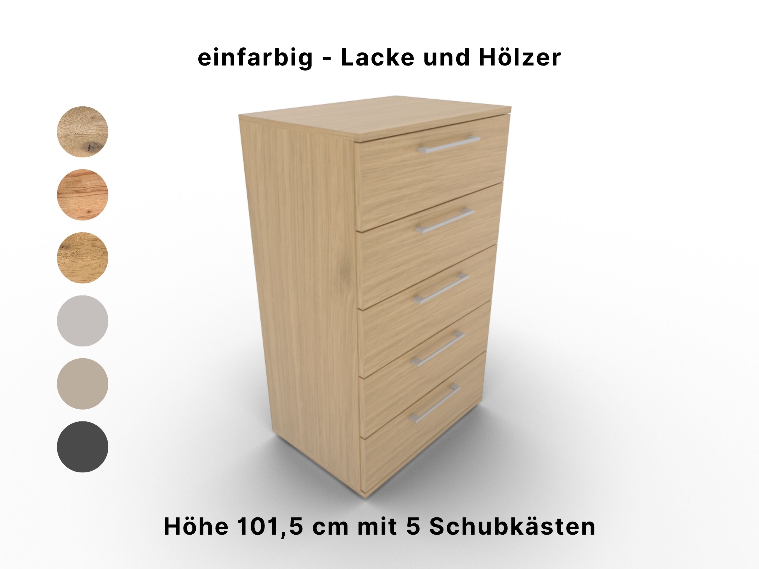 Disselkamp Kommode Schubkasten einfarbig PG2 5SK