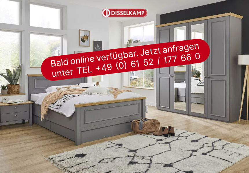 Millieubild eines Schlafzimmer der Marke Disselkamp Produktserie Charleston