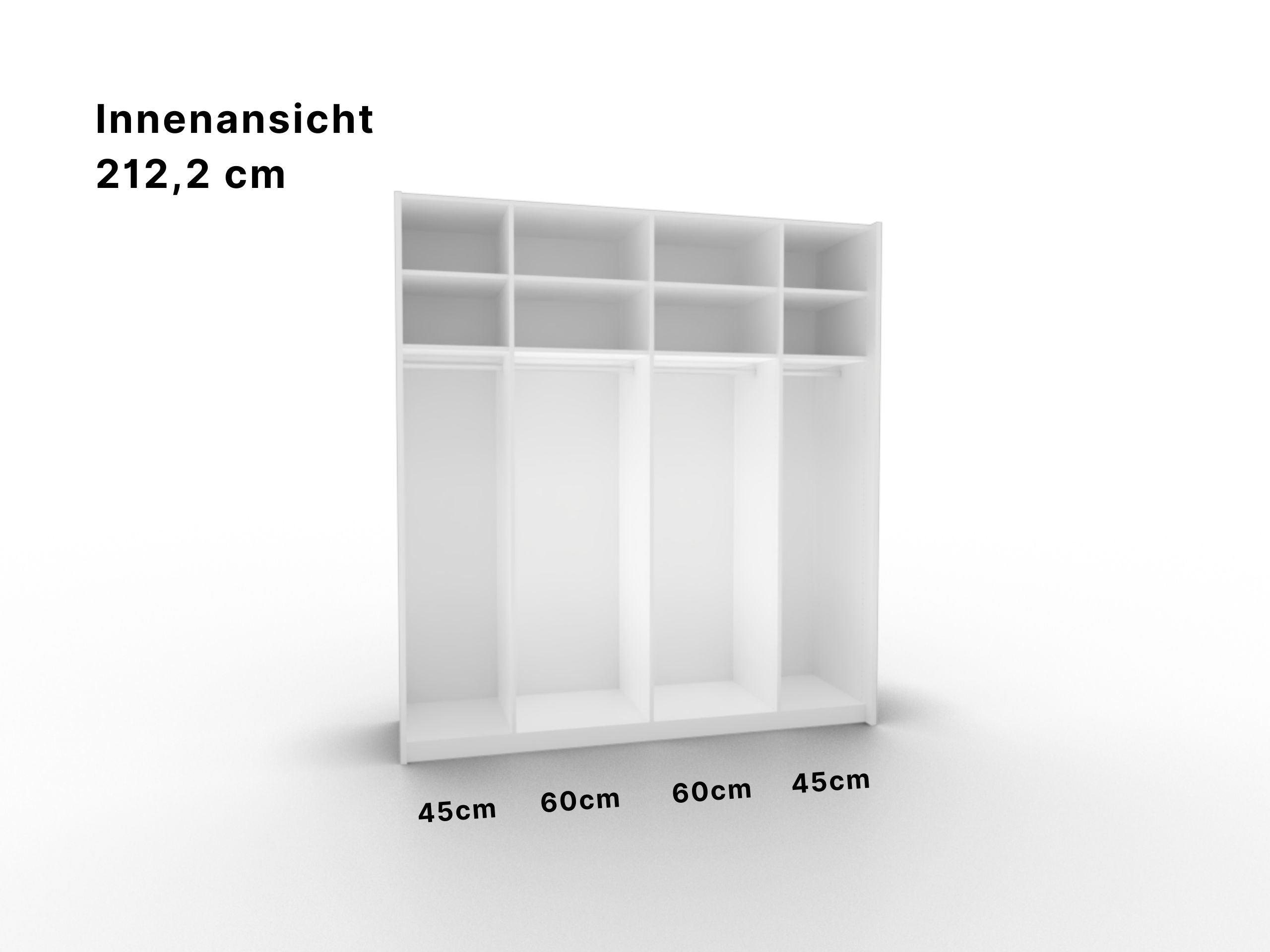 Disselkamp Comfort V  Innenansicht Schwebetuuerenschrank 45_60_60_45