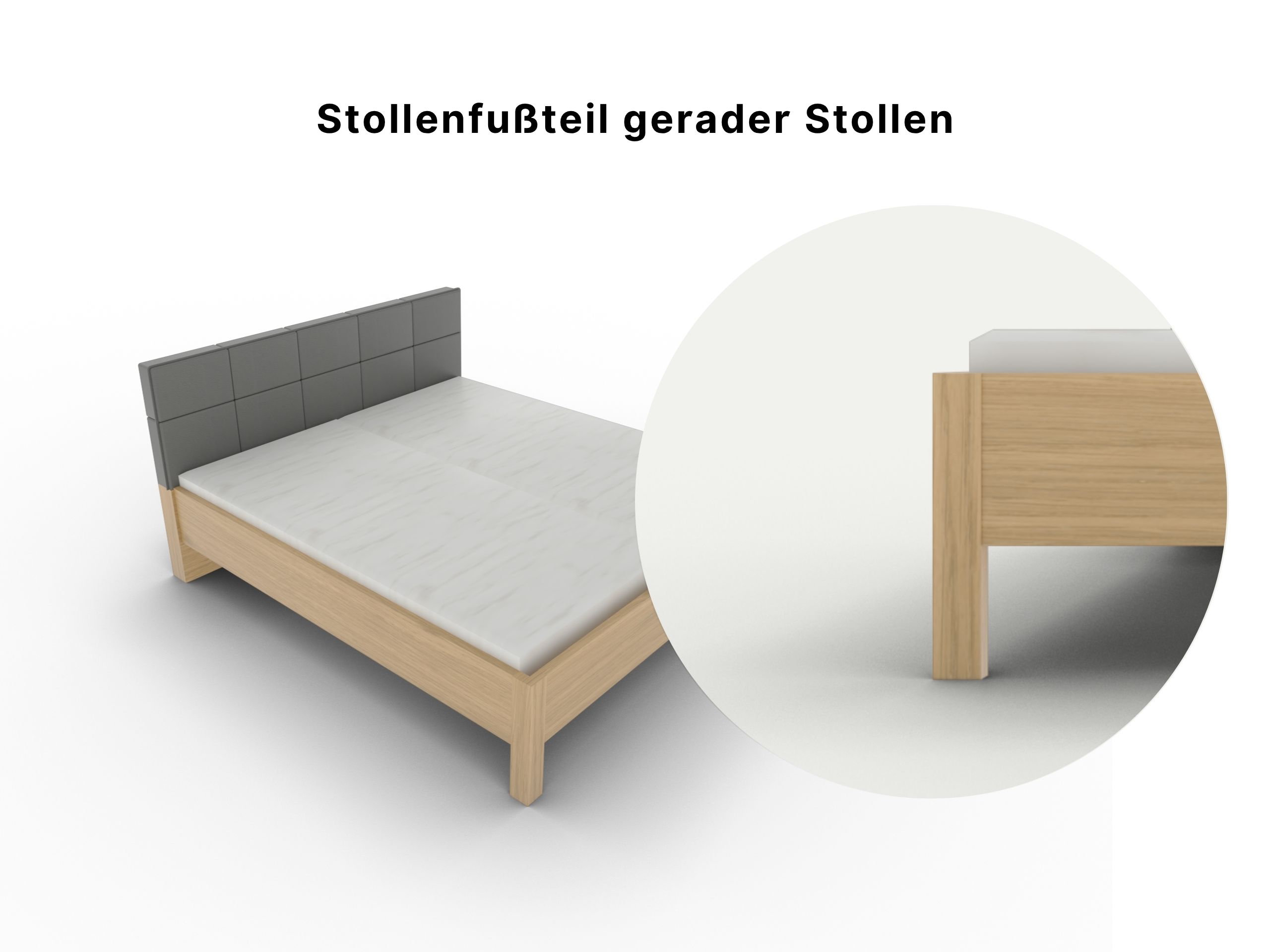 Produktbild Disselkamp Doppelbett Futeil_Stollenfußteil gerade