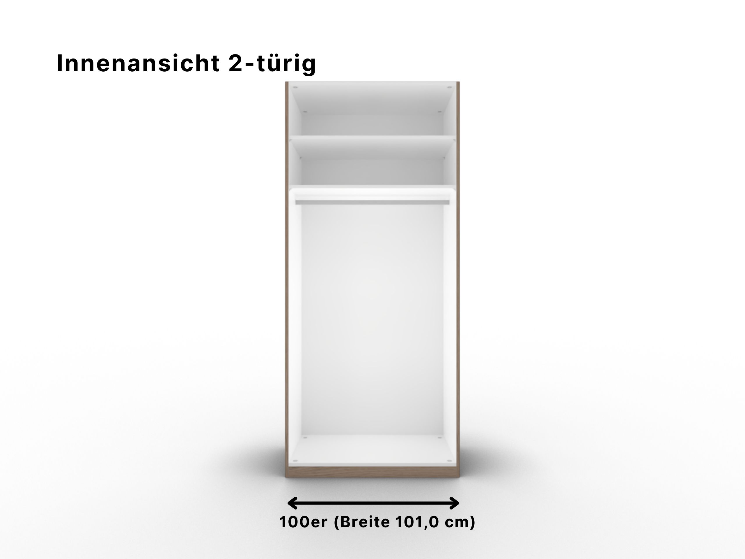 Innenansicht Kleiderschrank Callao 2-türig