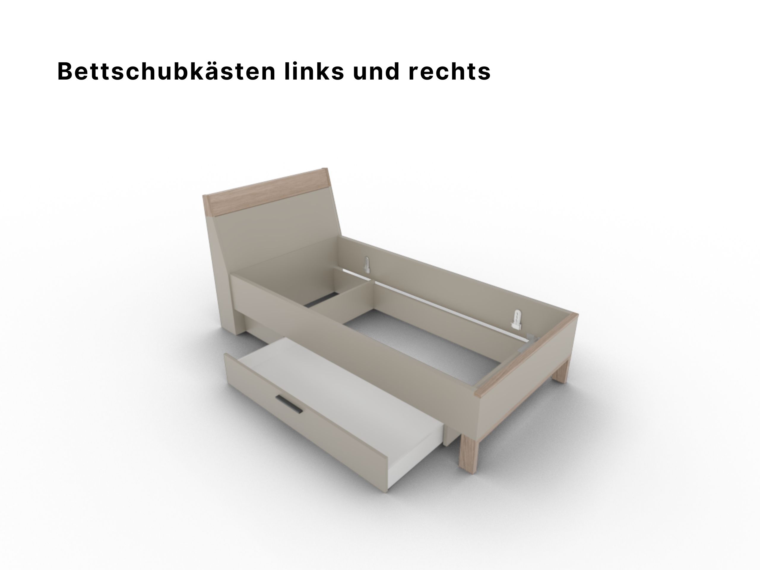 Disselkamp Bett Cuneo Holzkopfteil_Bettschubkaesten links oder rechts