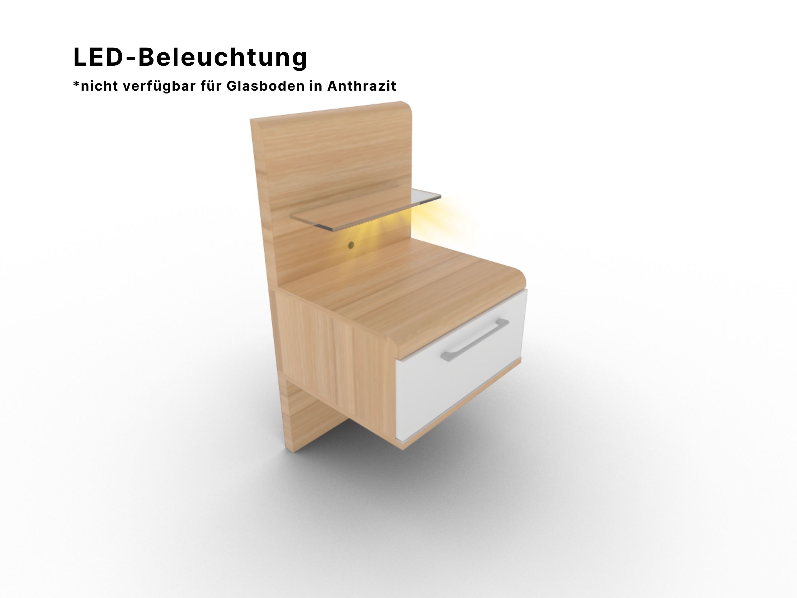 Disselkamp Comfort V Hängekonsole Kernbuche_LED Beleuchtung
