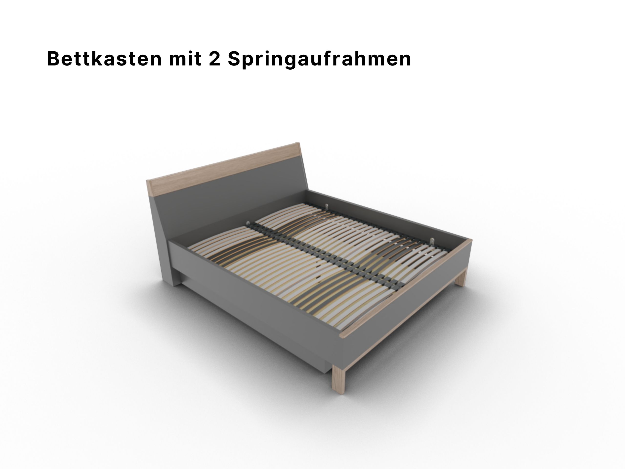 Disselkamp Bett Cuneo Holzkopfteil_Bettkasten mit Springaufrahmen