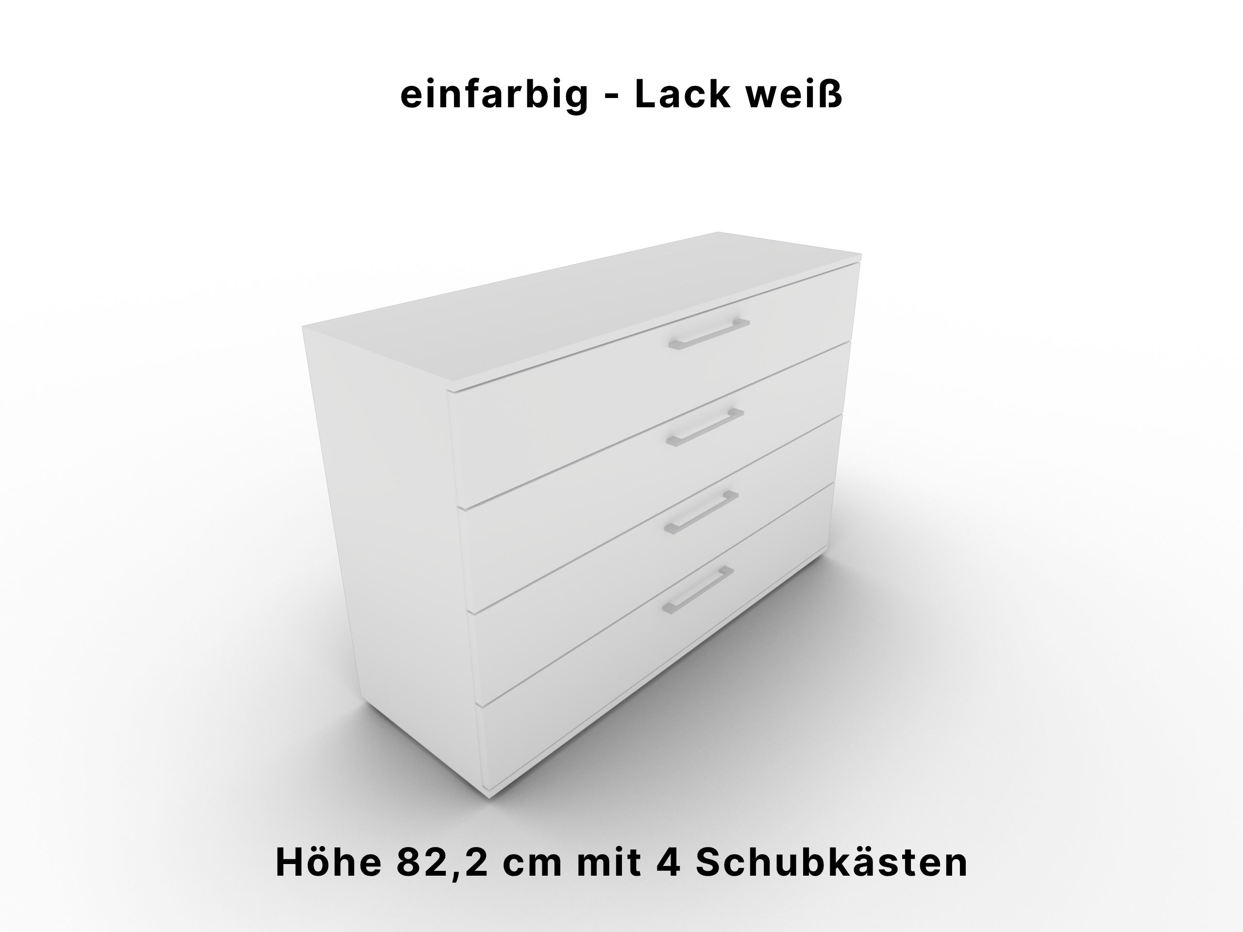 Disselkamp Schubkastenkommode Lackweiss 120er (2)