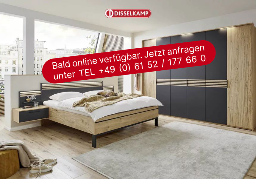 Millieubild eines Schlafzimmer der Marke Disselkamp Produktserie Cabrillo