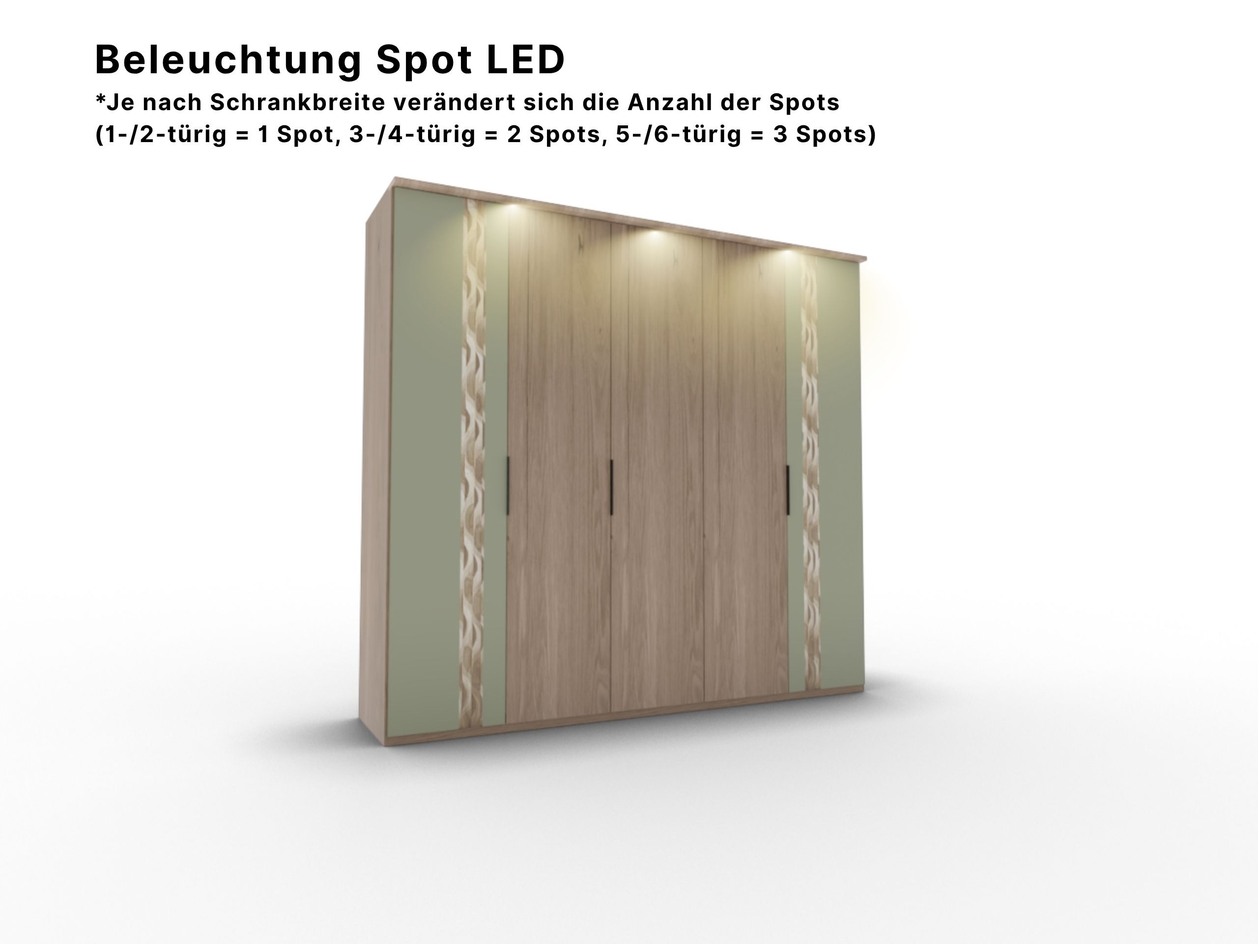 Disselkamp Callao Kranzleiste Kleiderschrank_Spot LED