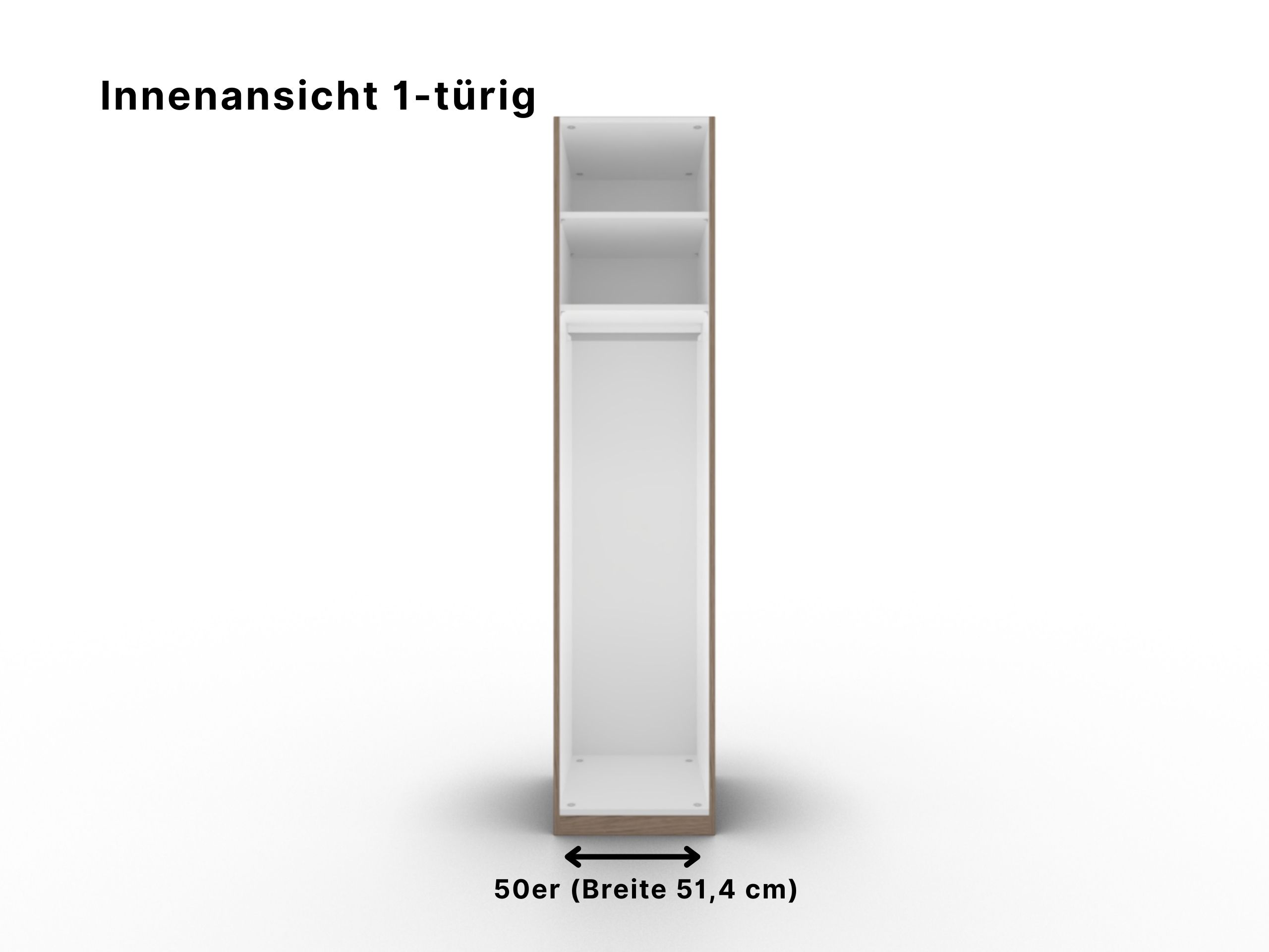 Disselkamp Cuneo Kleiderschrank Innenansicht 1-tuerig
