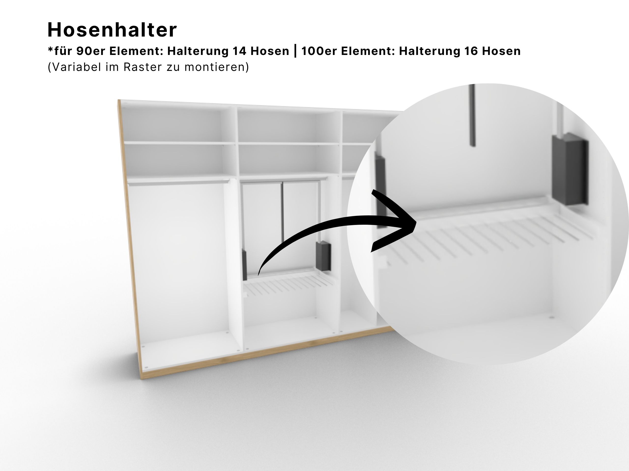 Hosenhalter Schrankinnenausstattung