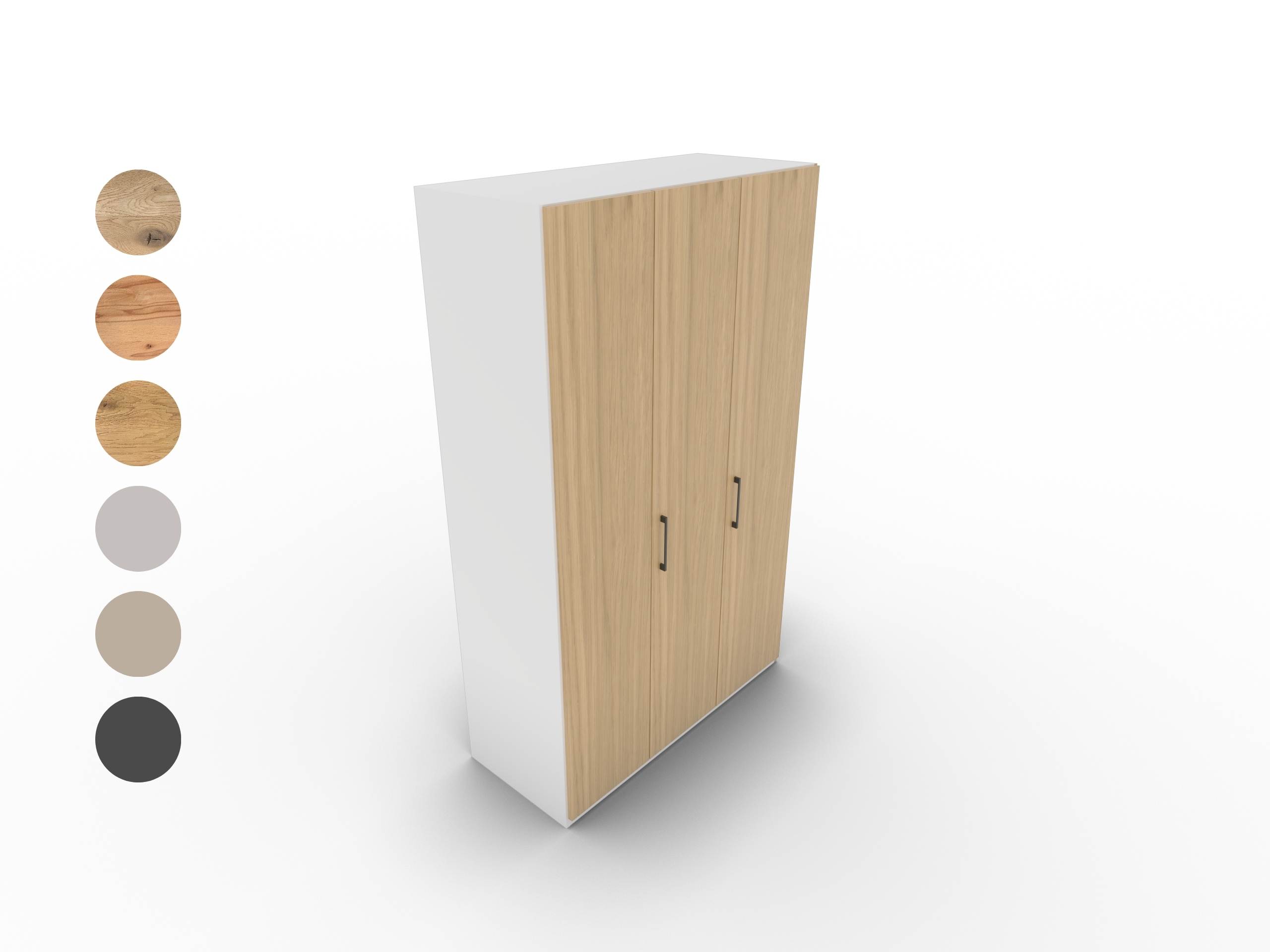 Disselkamp CD Studioline Kleiderschrank 3-trig Lack weiss Front Wildeiche