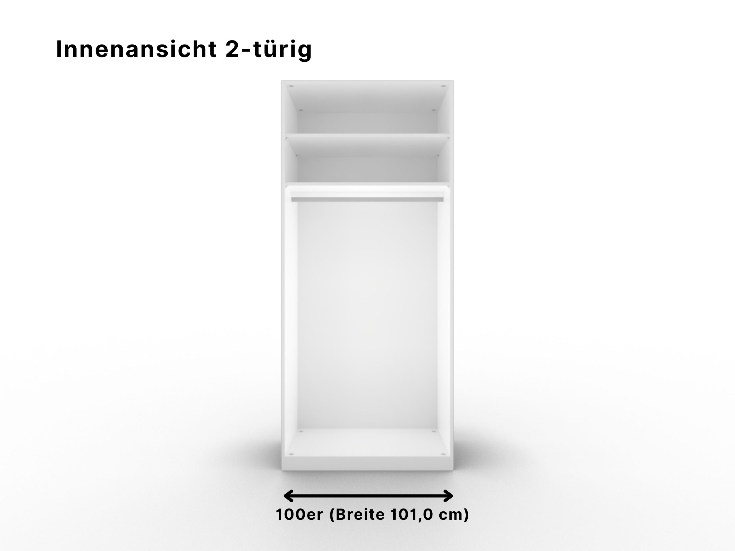 Disselkamp Castellino Kleiderschrank 2 tuerig Innenansicht