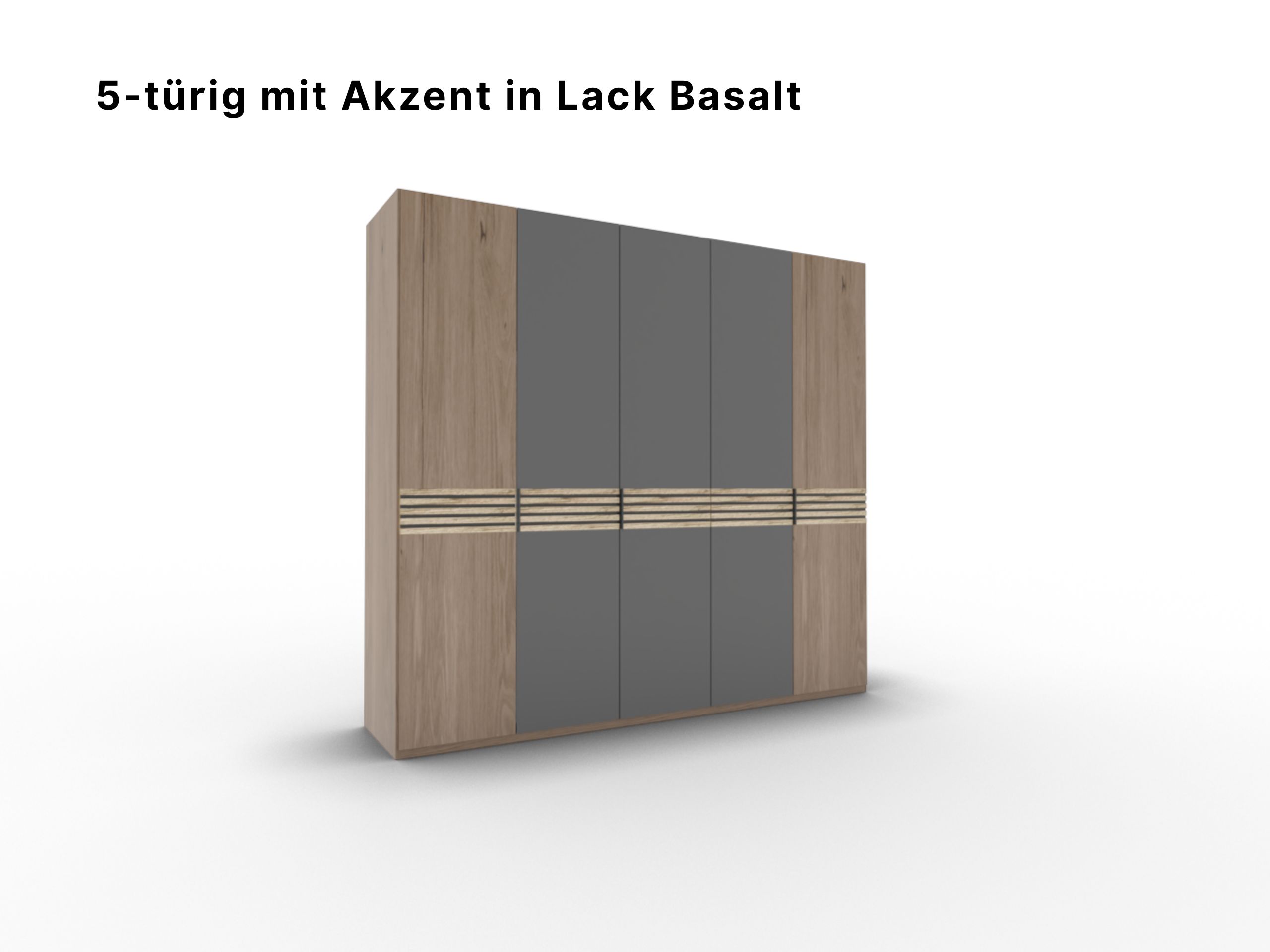Disselkamp Cabrillo Schrankftont 2 5-tuerer Lack Basalt