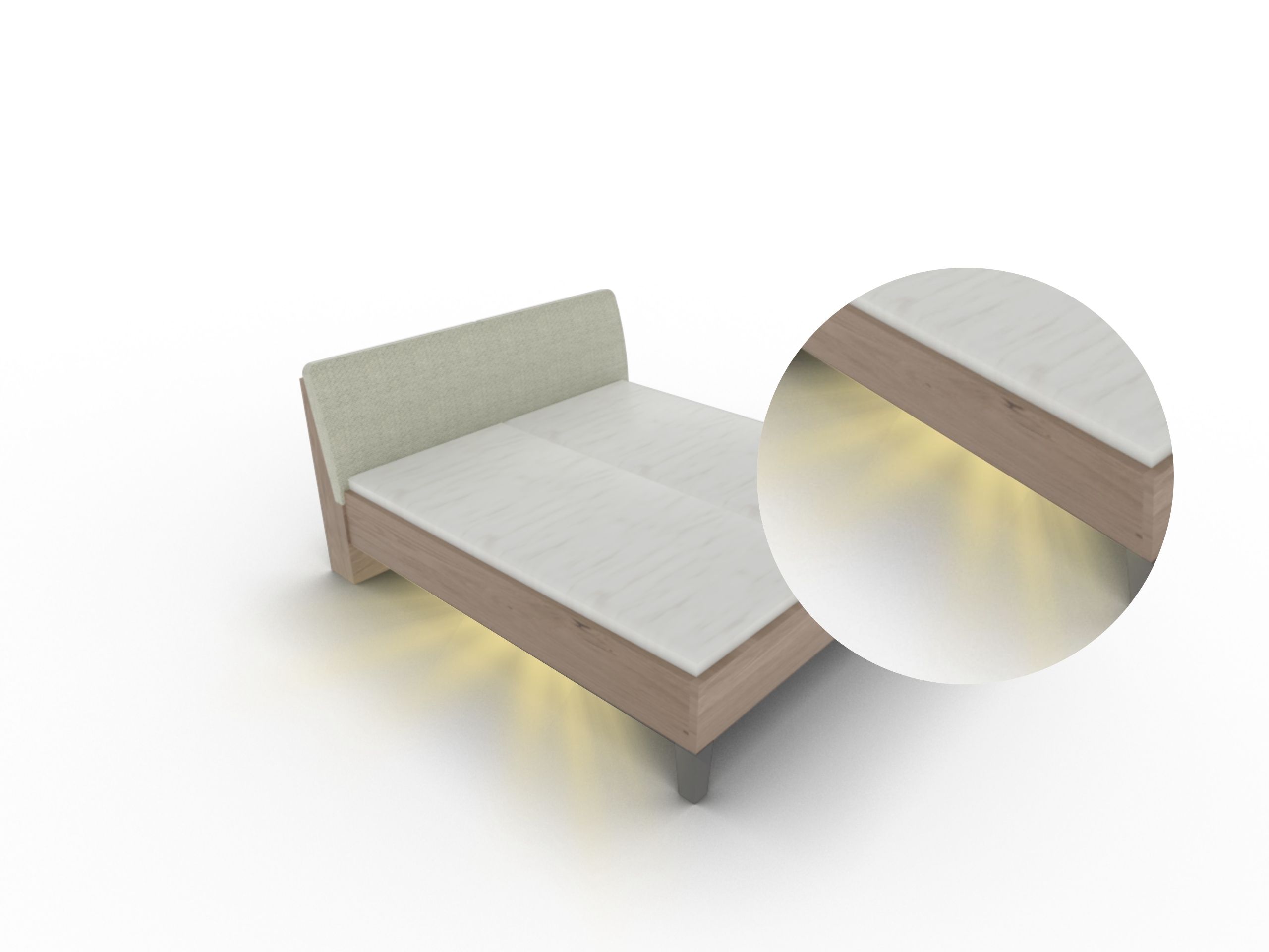 Disselkamp Callao Polsterkopfteil_Unterflurbeleuchtung