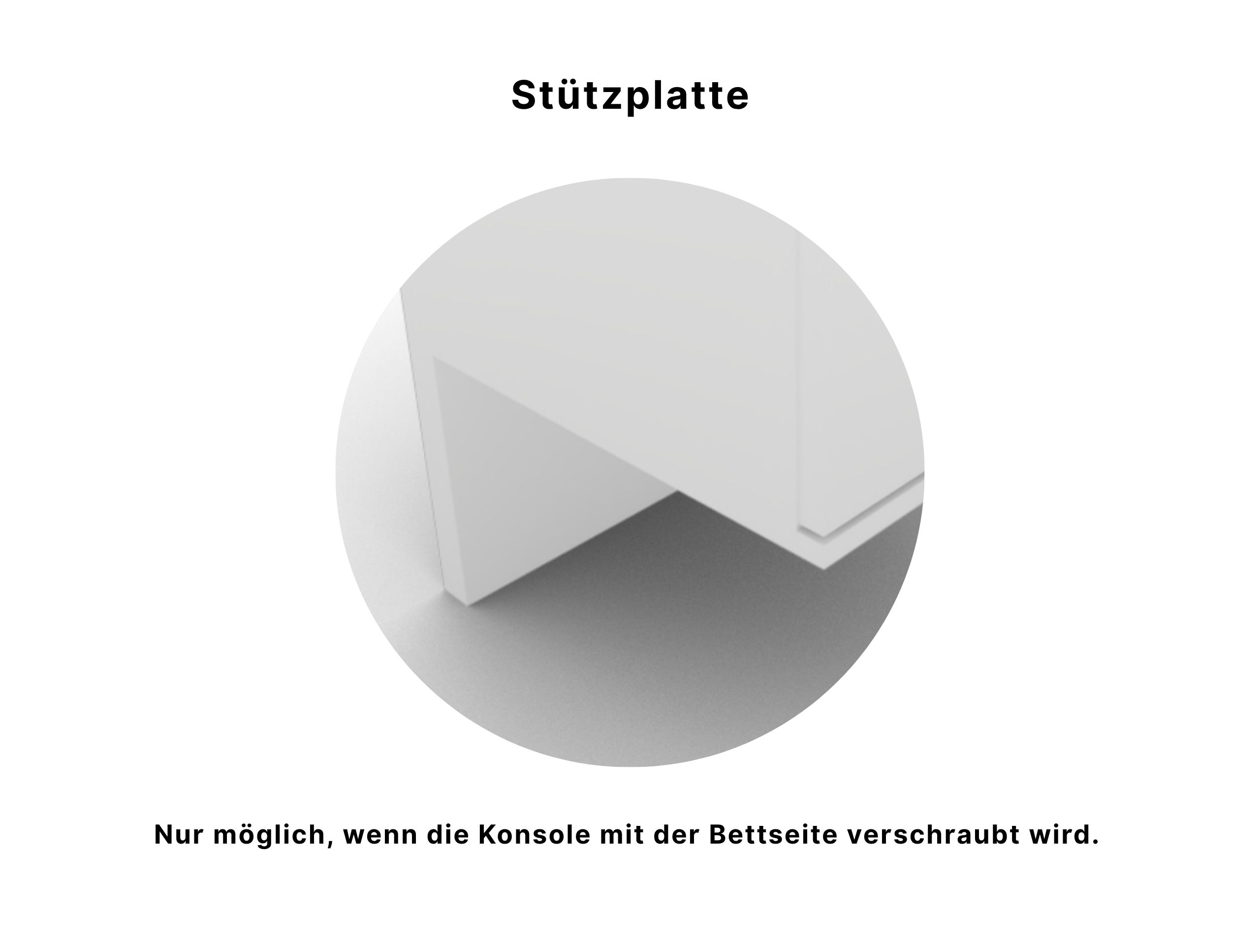 Disselkamp Comfort V Hängekonsole weiss_Stützplatte