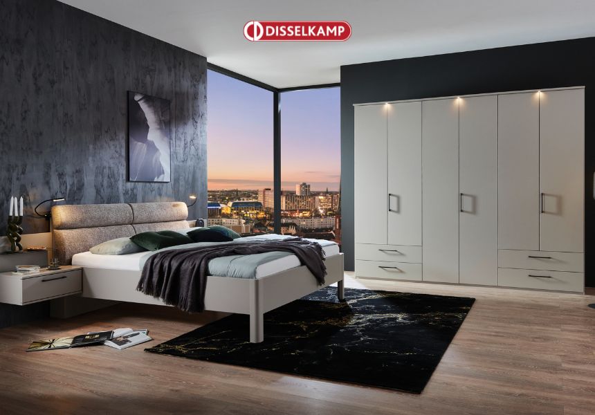 Millieubild eines Schlafzimmer der Marke Disselkamp Produktserie CD Studioline