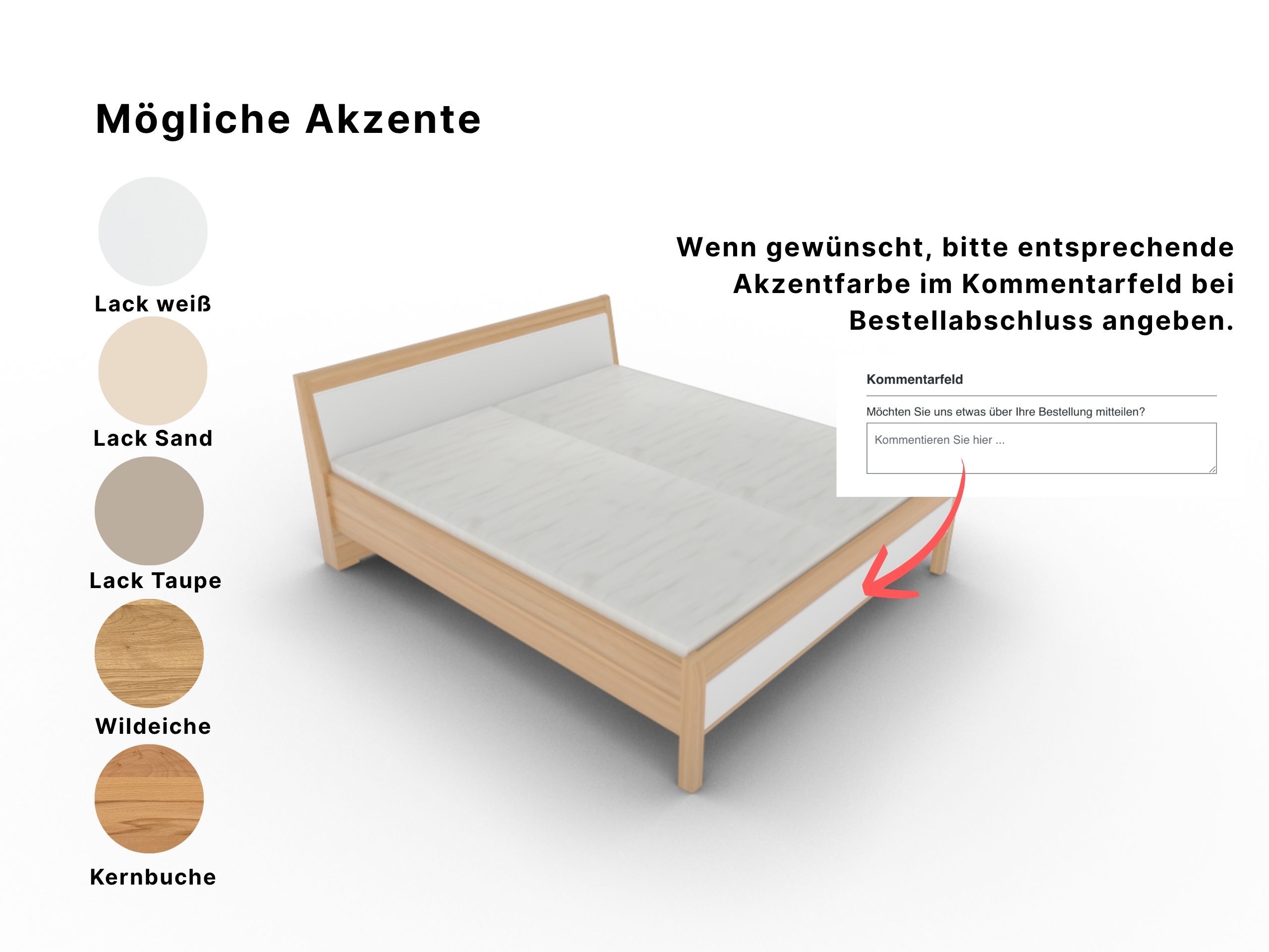 Disselkamp Doppelbett KT Rahmen_Kernbuche_Akzente