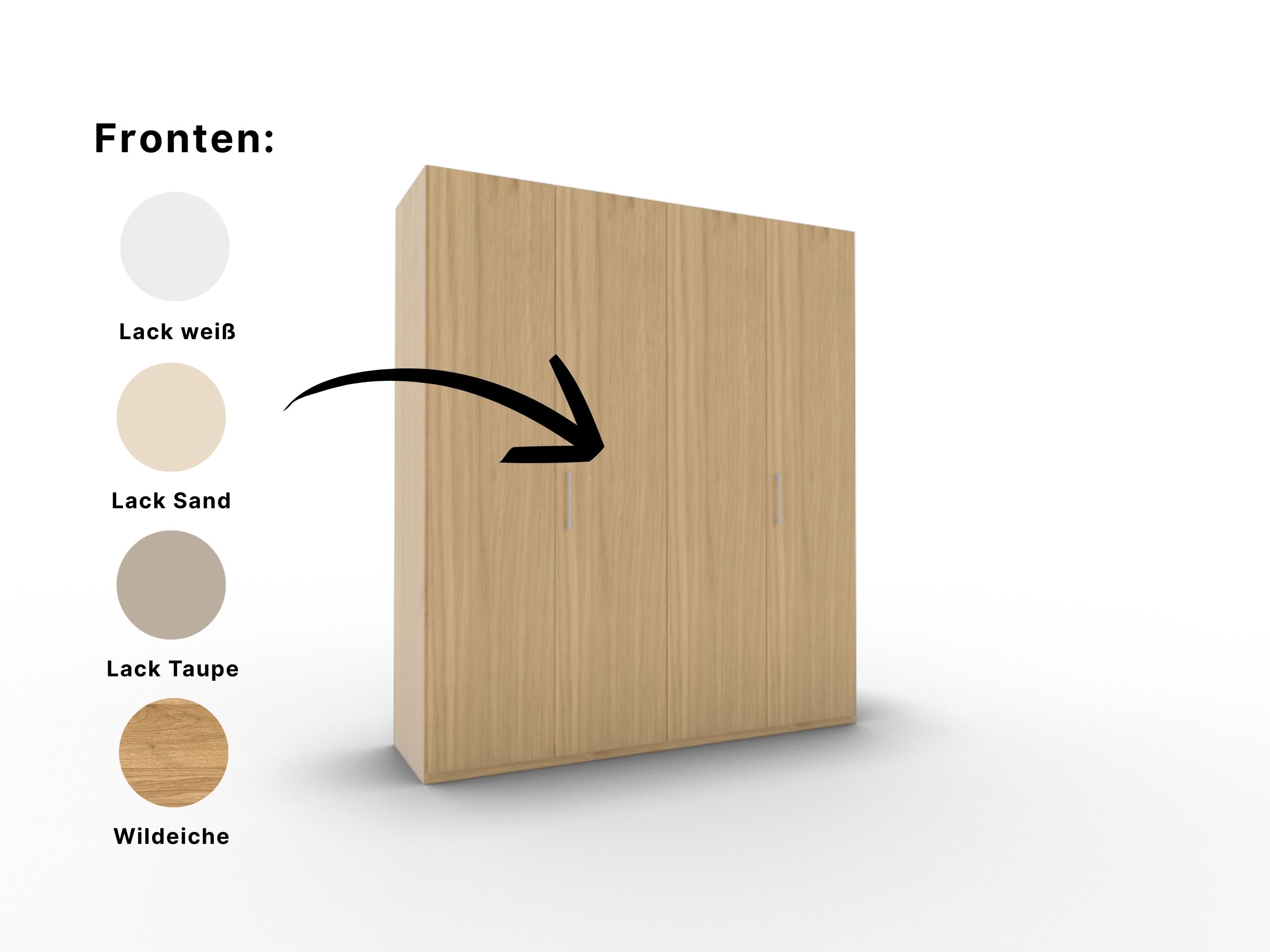 Disselkamp Comfort V Kleiderschrank Schrankfront 2 PG2_Wildeiche Akzente_4T
