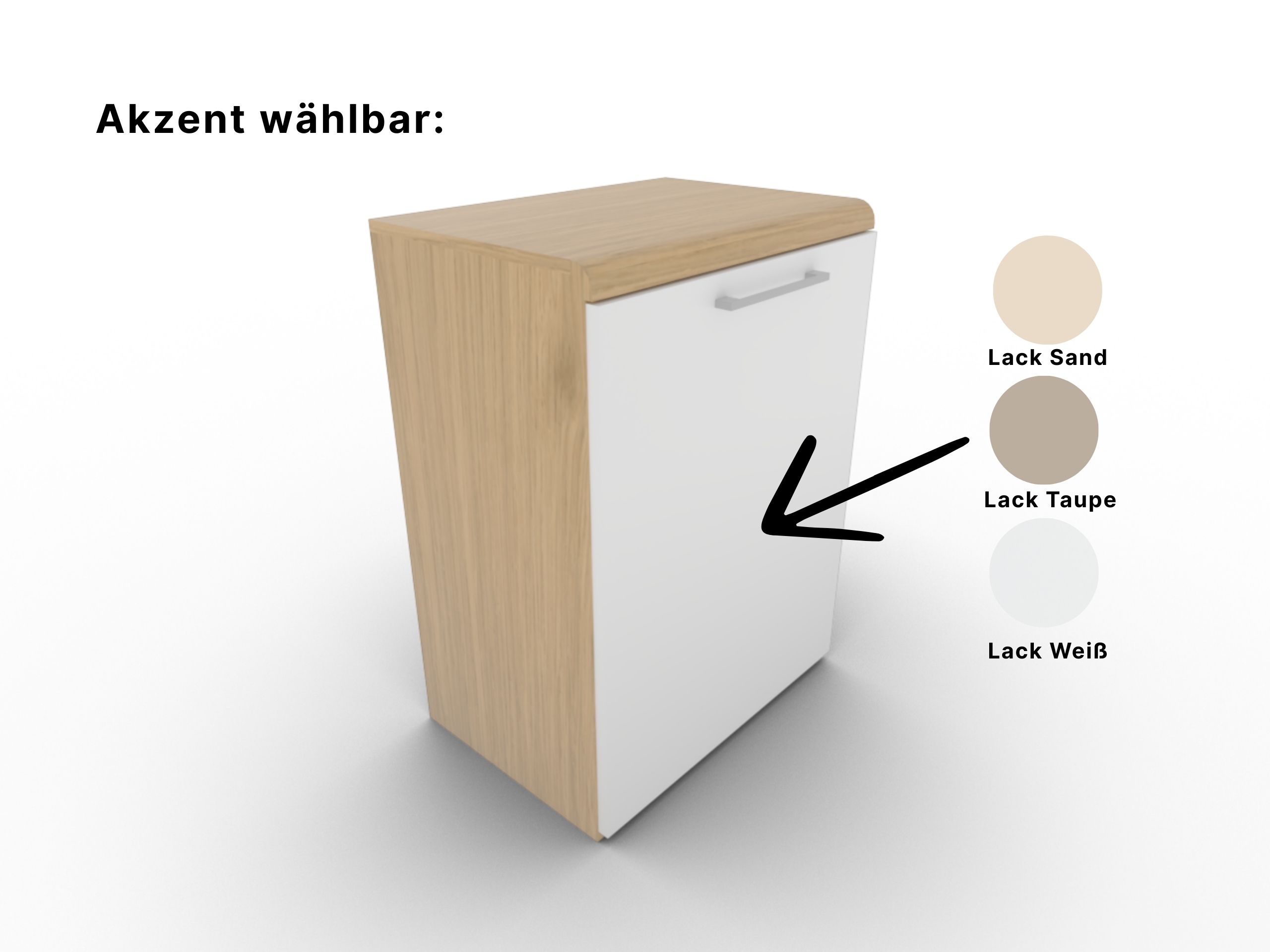 Disselkamp Comfort V Tuerenkommode 1-tuerig_zweifarbig mit Absetzung