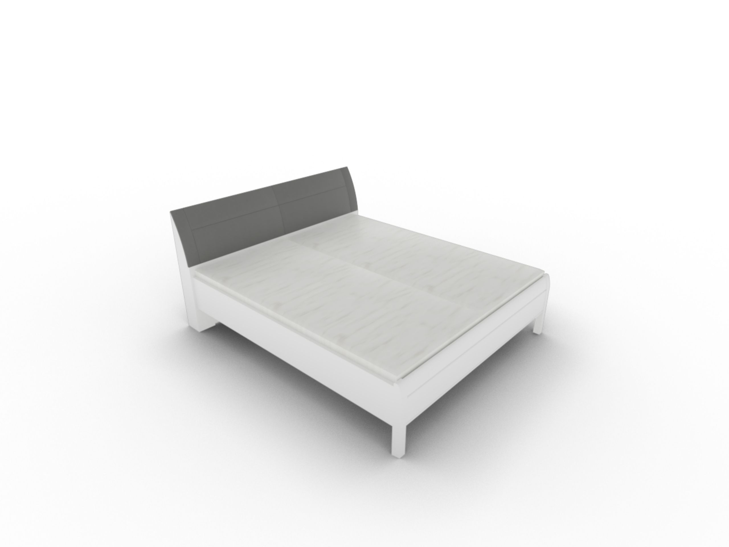 Disselkamp Doppelbett KT Polster Bogen_Lack Weiss