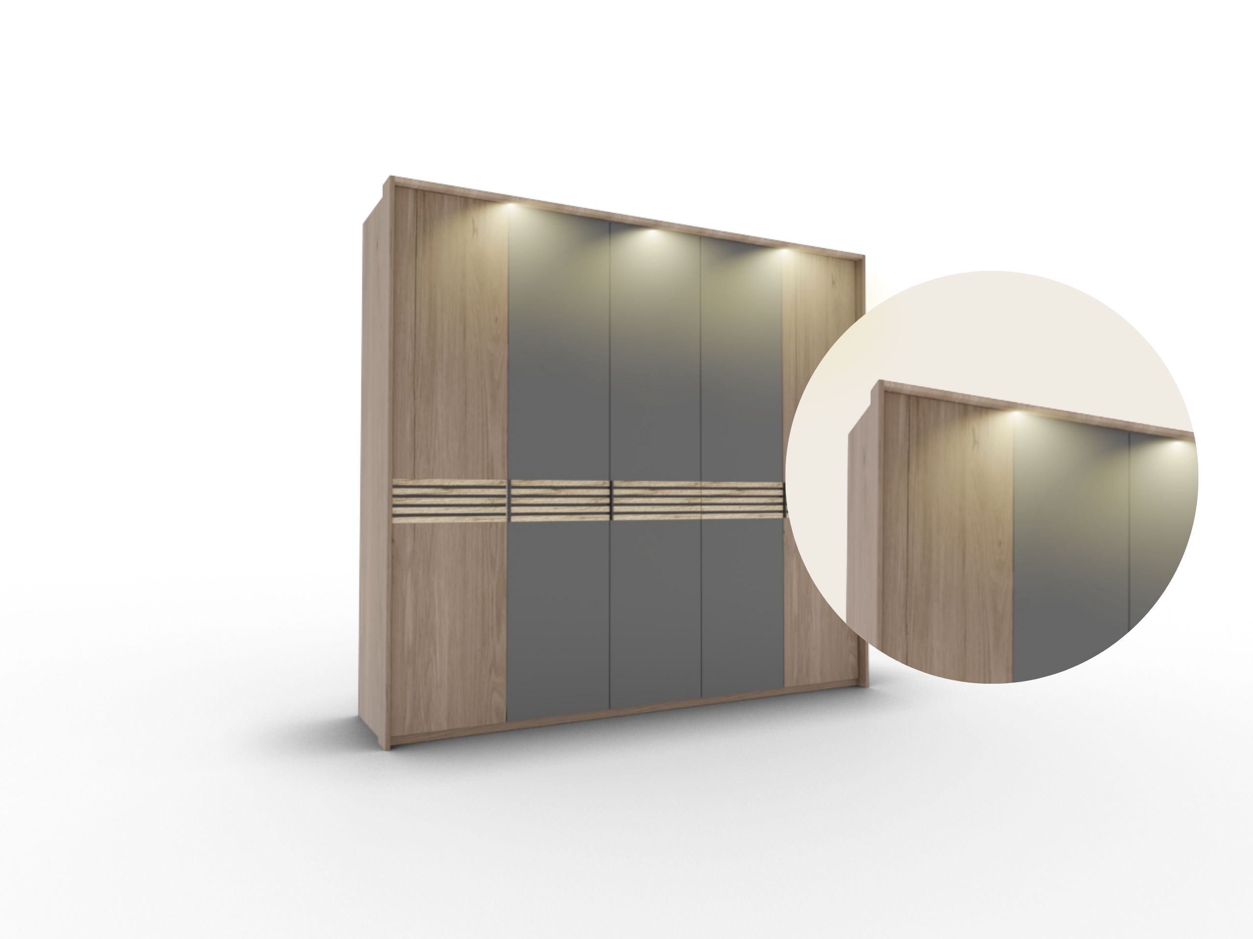 Disselkamp Cabrillo Kleiderschrank Passepartout_Spot LED