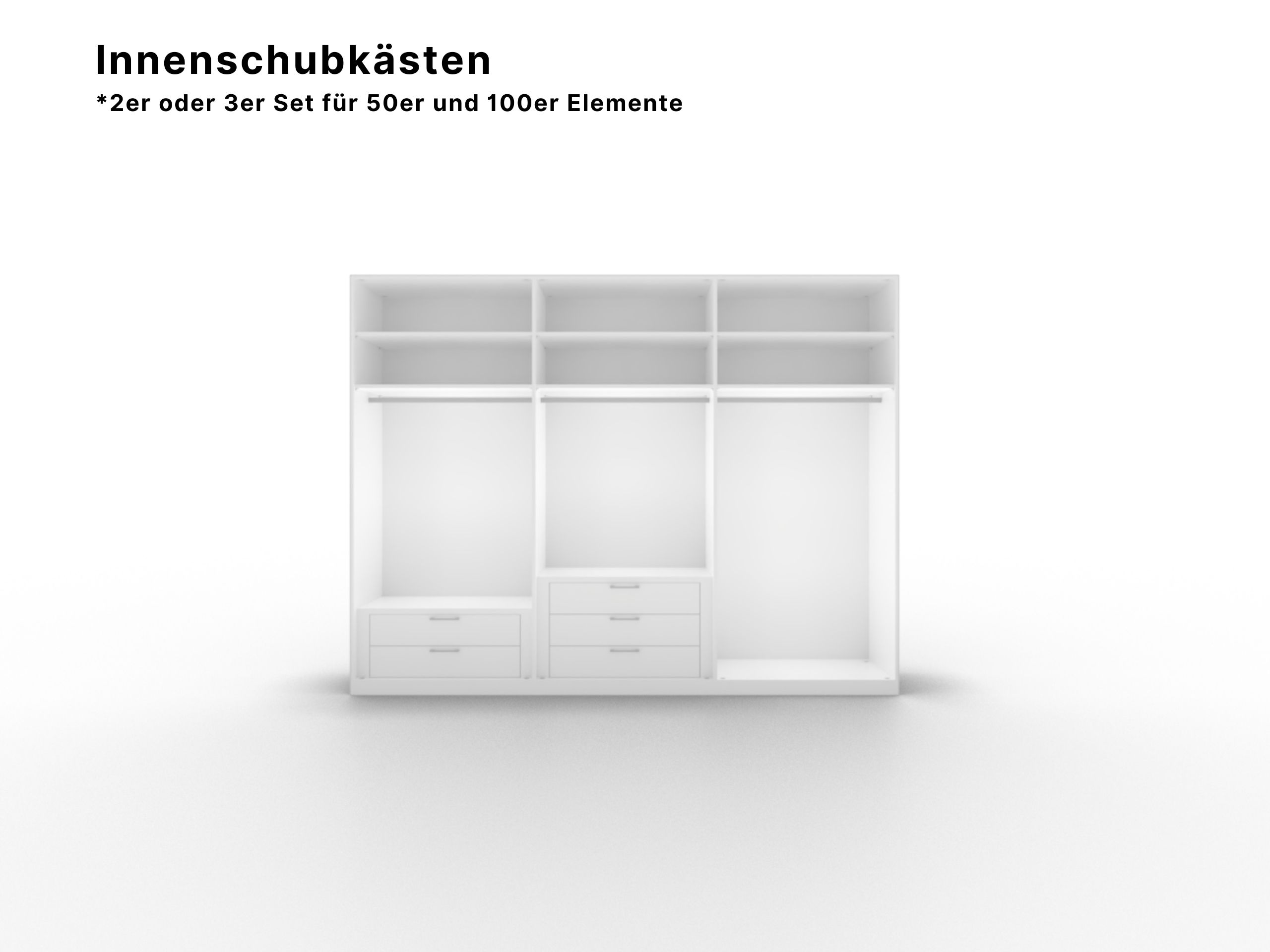 Disselkamp Cuneo Kleiderschrank Zubehoer_Innenschubkaesten 2er oder 3er Set