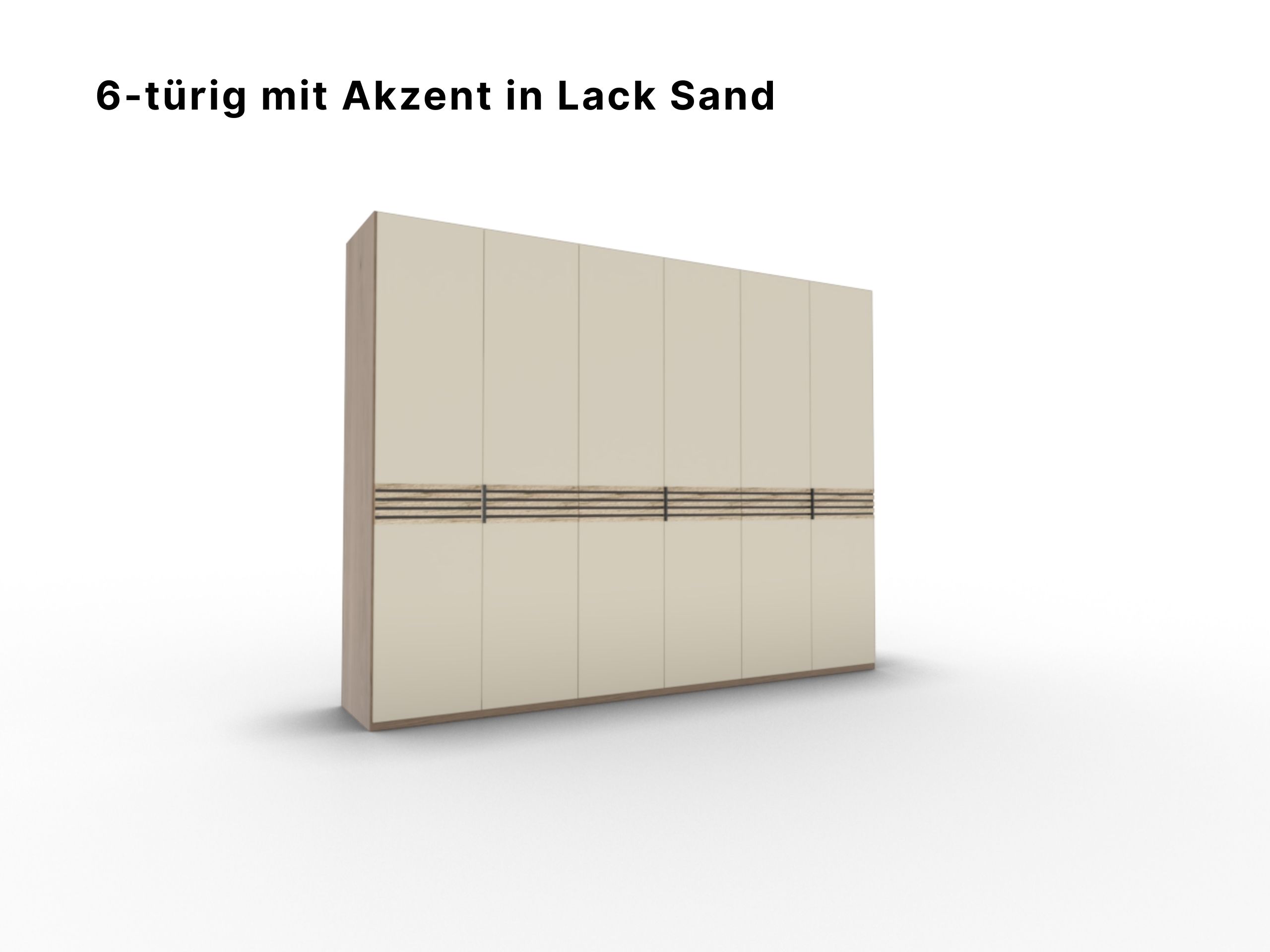 Disselkamp Cabrillo Schrankftont 3 6-tuerer Lack Sand