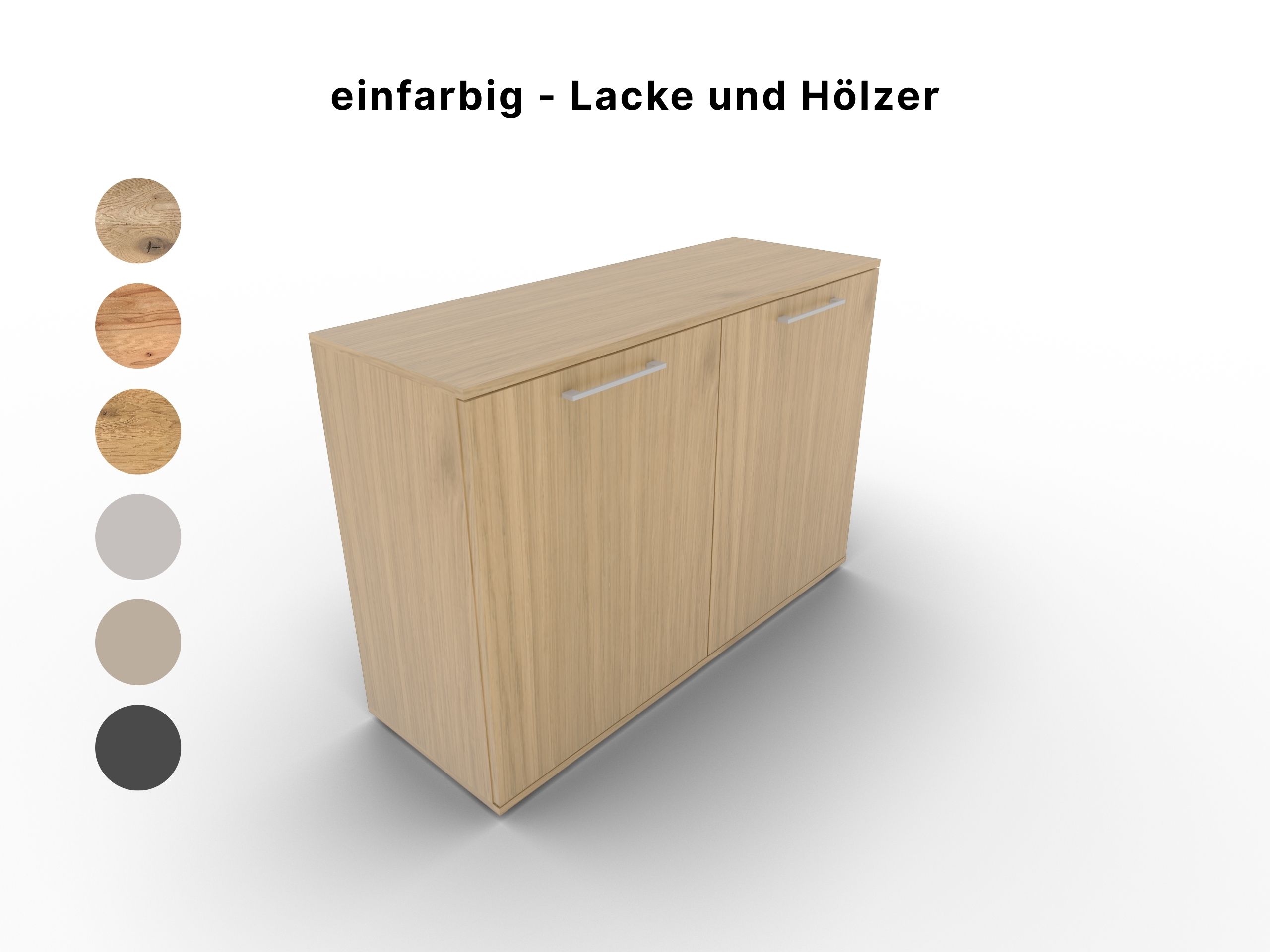 Disselkamp Kommode 2T einfarbig Lacke und Hölzer (2)