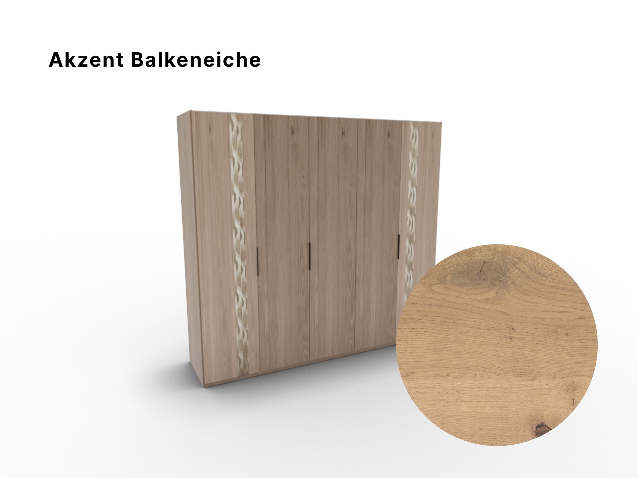Disselkamp Kleiderschrank Callao 5-turig_Schrankfront 1_Akzent Balkeneiche