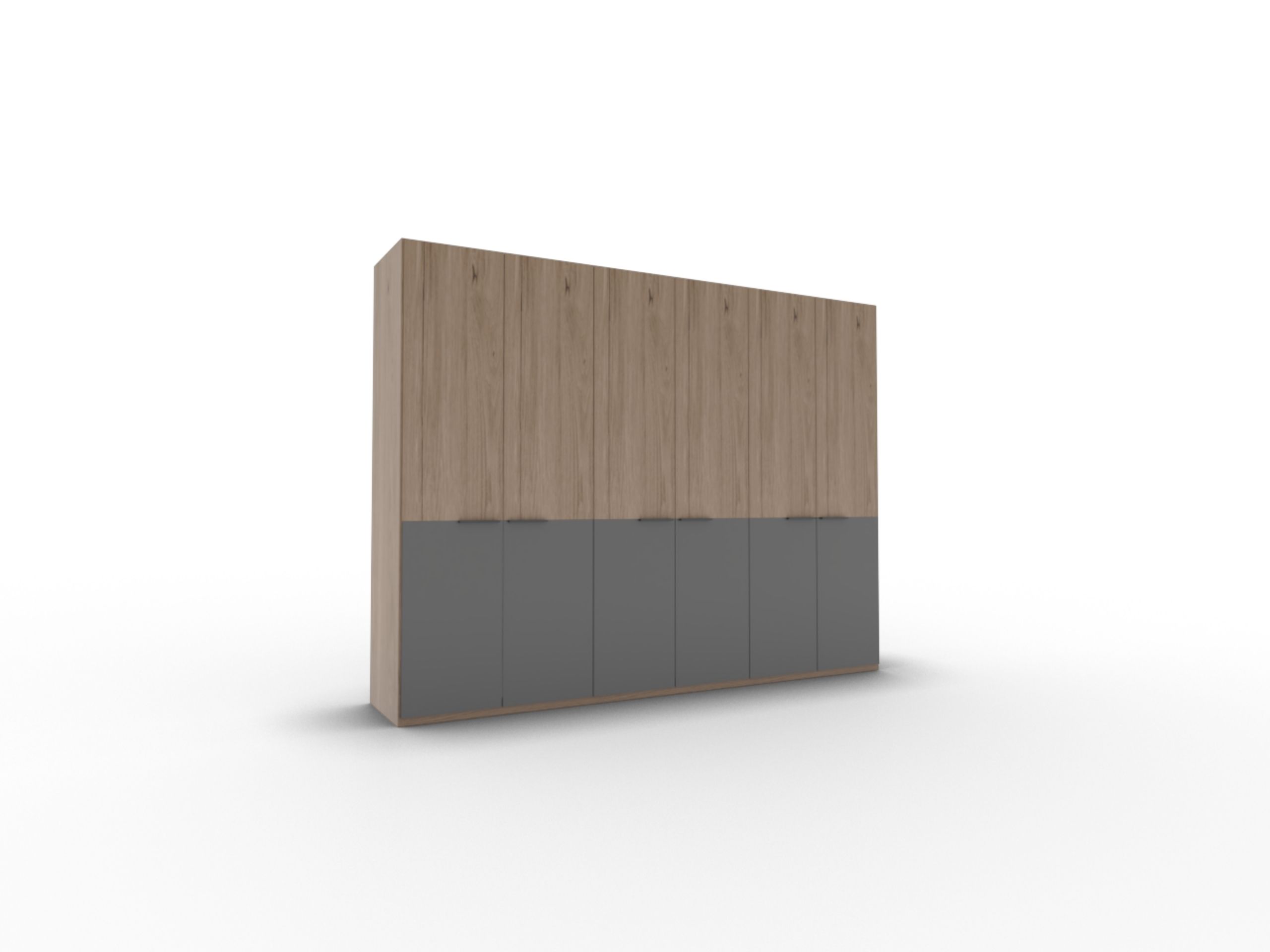 Disselkamp Cuneo Kleiderschrank 6-tuerig_Lack Basalt