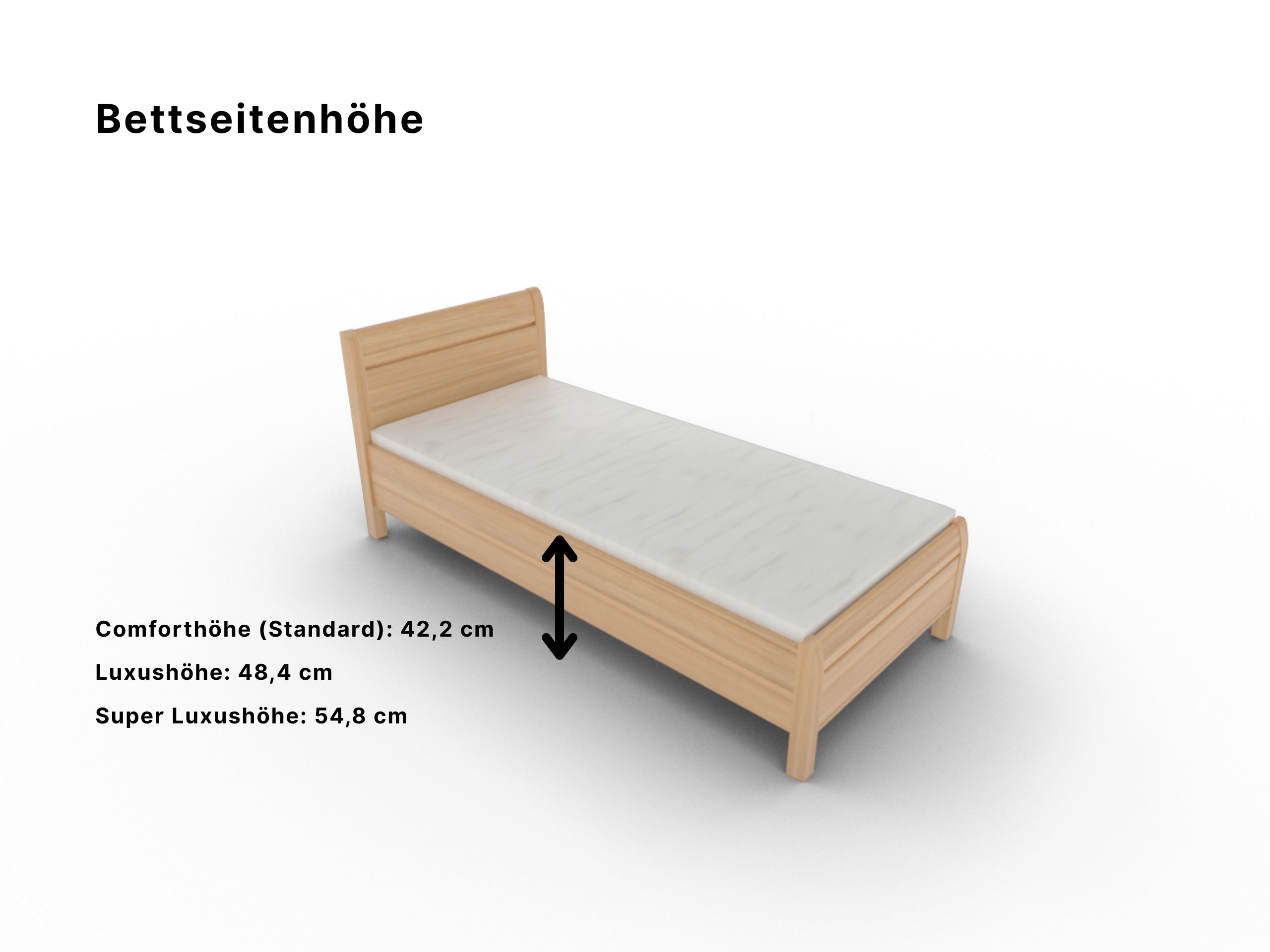 Disselkamp Comfort V Einzelbett KT Stollen_Kernbuche_Bettseitenhoehe