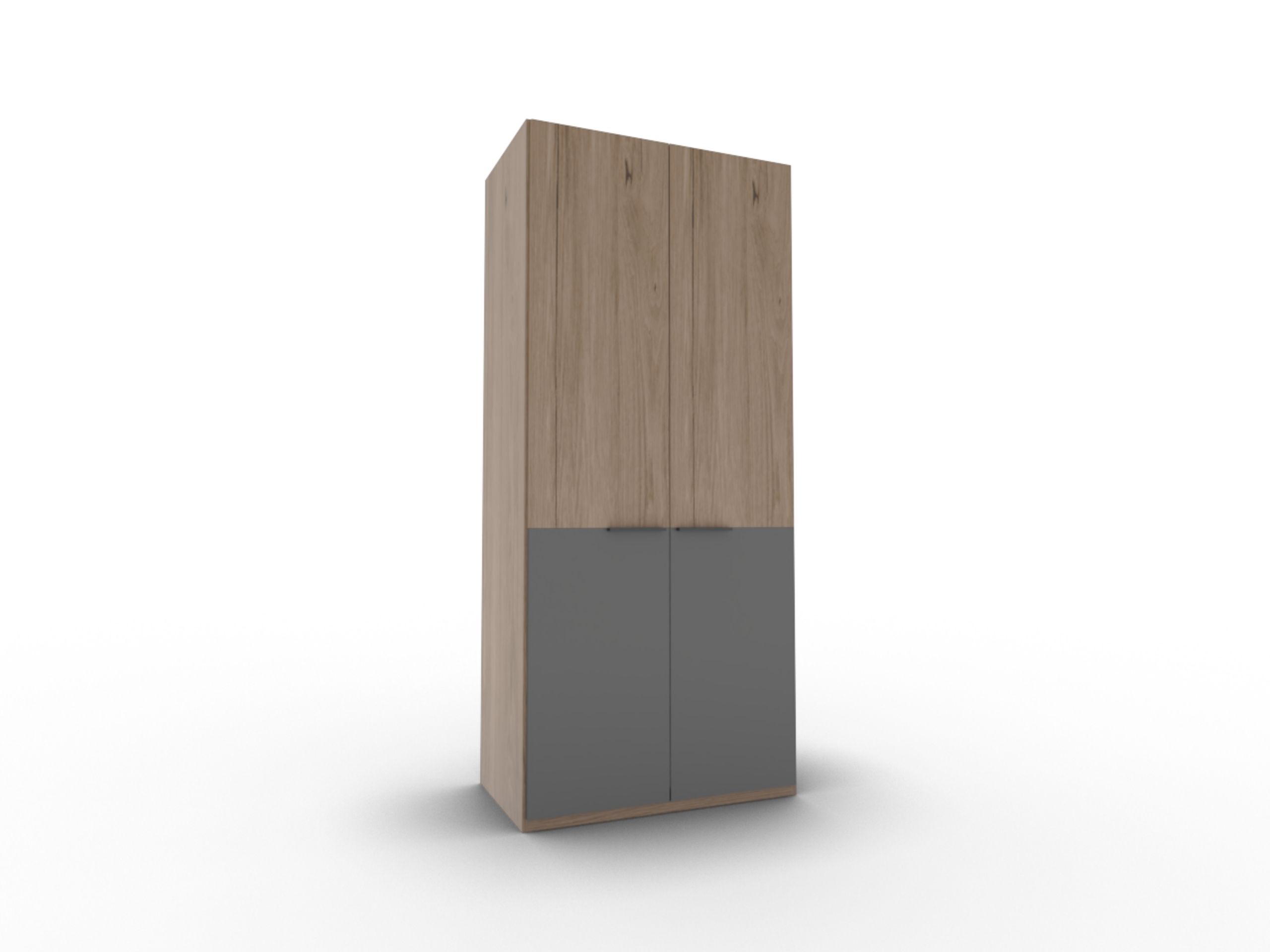 Disselkamp Cuneo Kleiderschrank 2-tuerig_Lack Basalt