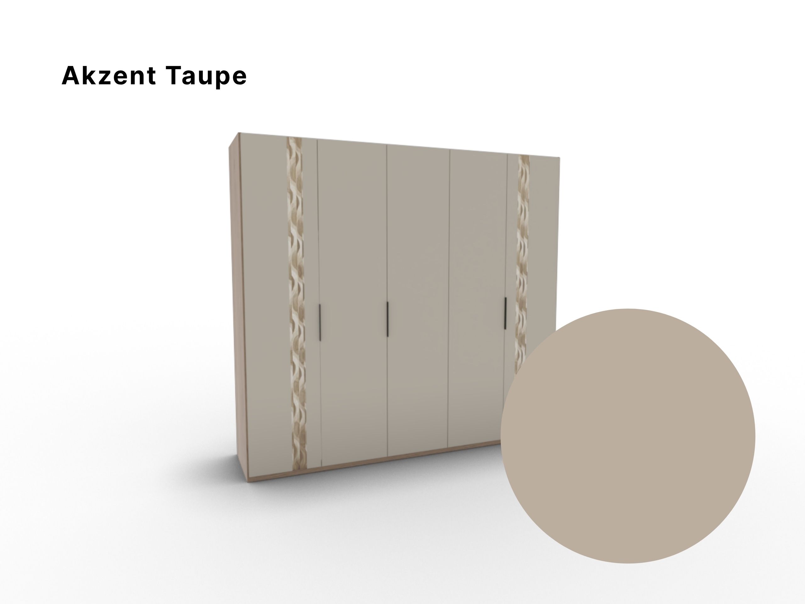 Disselkamp Kleiderschrank Callao 5-turig_Schrankfront 2_Akzent Taupe