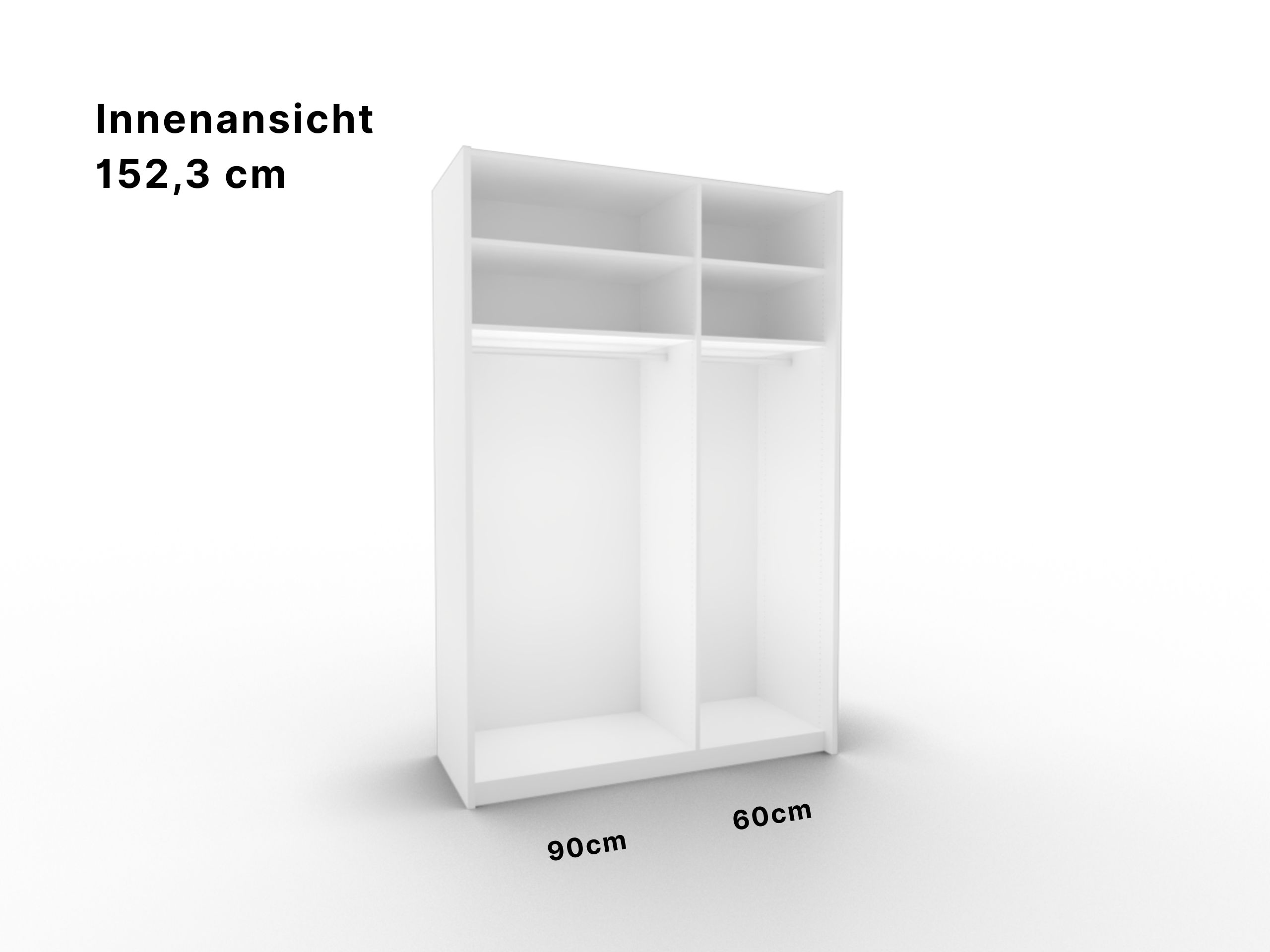 Disselkamp CDSL Innenansicht Schwebetuerenschrank 90_60