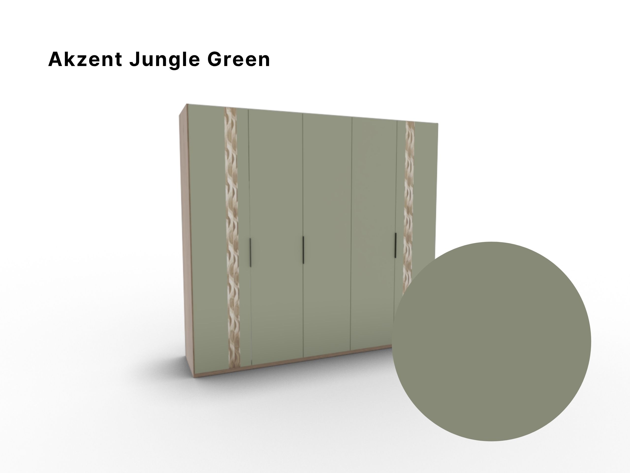 Disselkamp Kleiderschrank Callao 5-turig_Schrankfront 2_Akzent Jungle Green