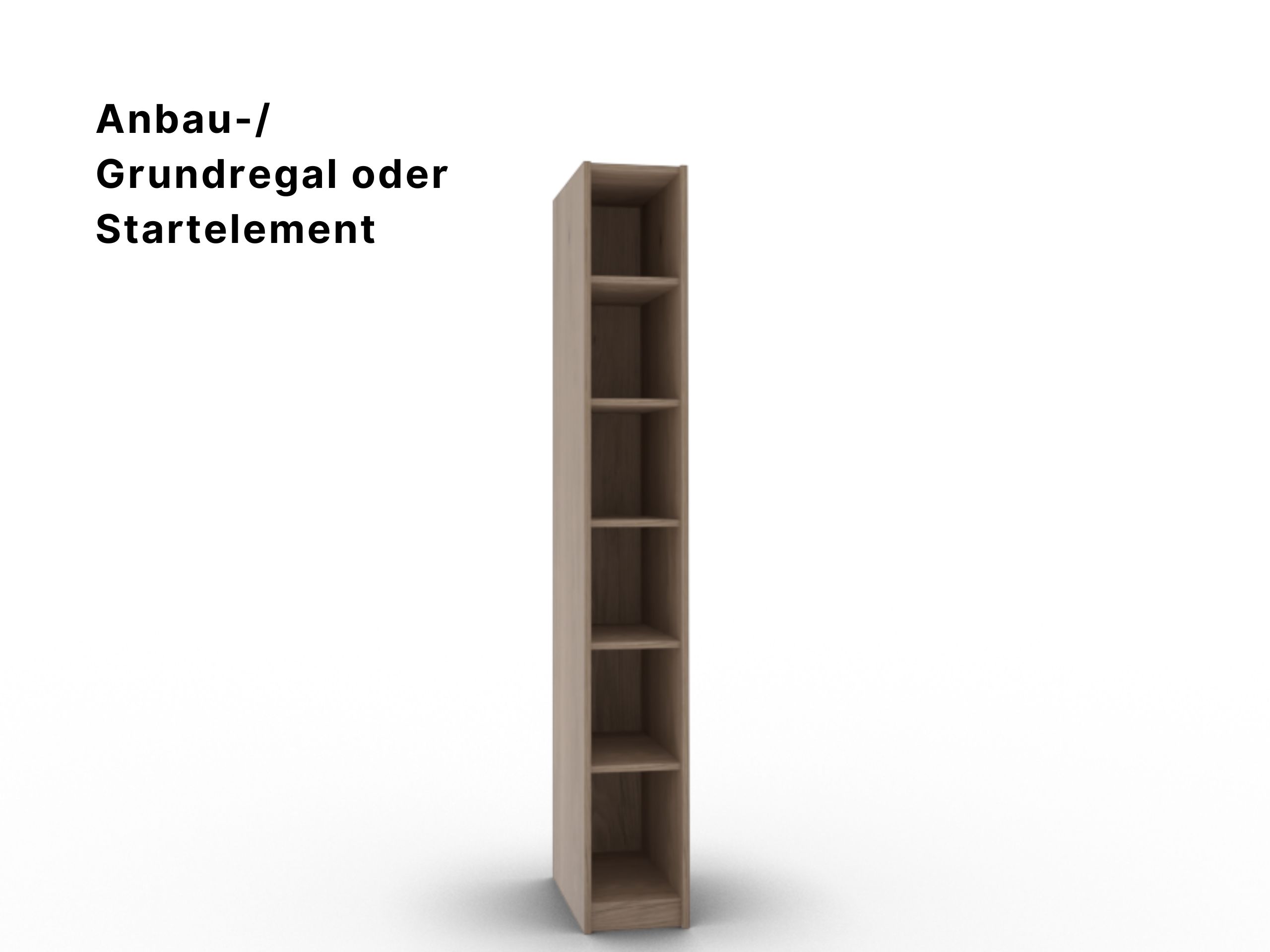 Disselkamp Cuneo Kleiderschrank Anbauregal, Grundregal oder Startelement 30 cm Breite