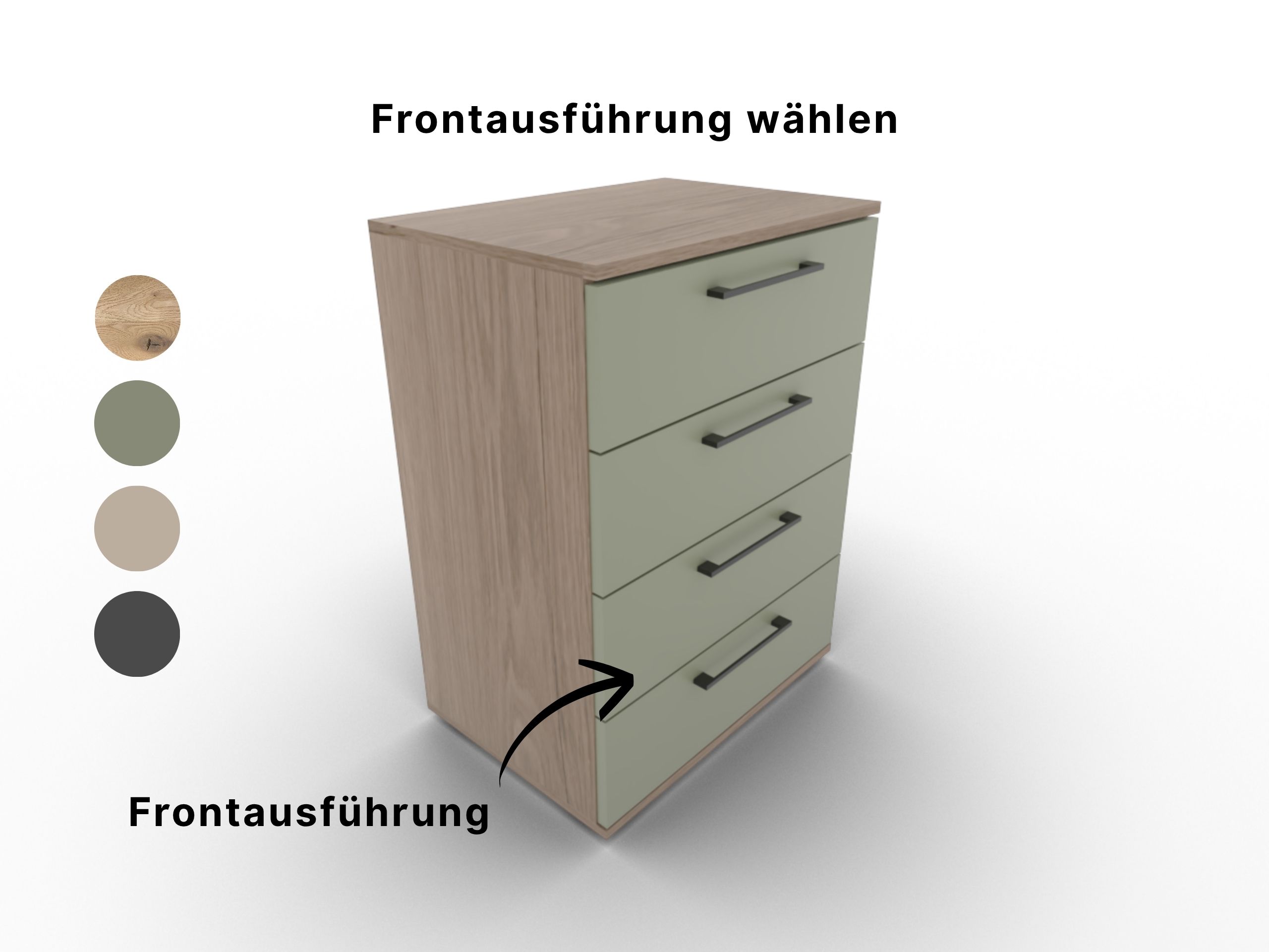 Disselkamp Callao Schubkastenkommode 4 SK 60er_Frontausfuhrung wahlen