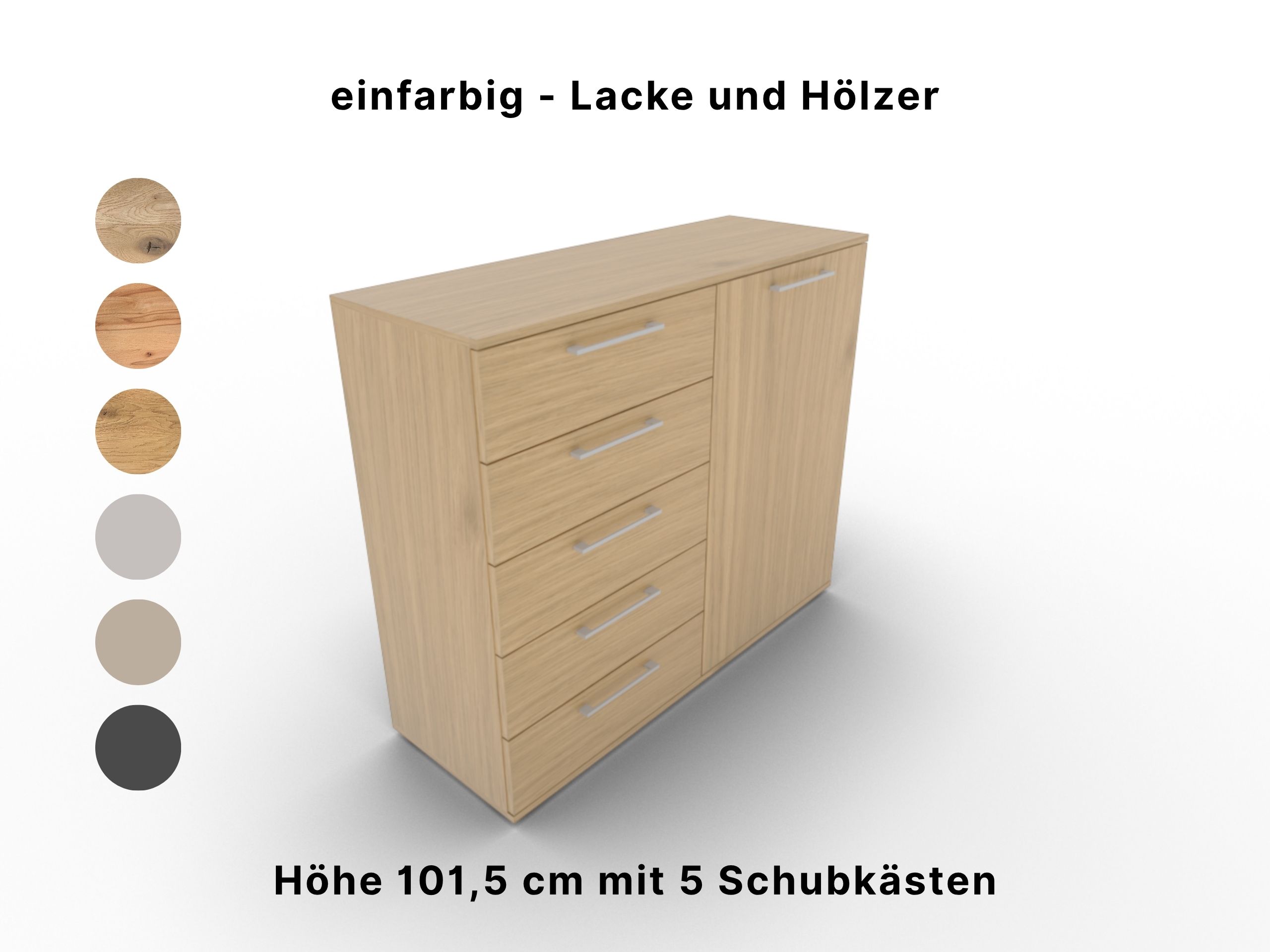 Disselkamp Kombikommode 4SK einfarbig Lacke und Holzer 5SK