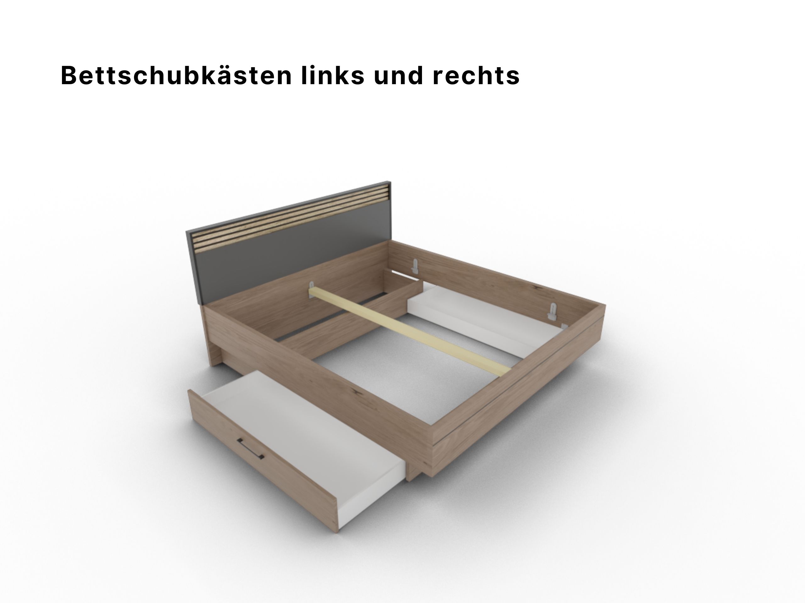 Disselkamp Bett Cabrillo Holzkopfteil_Bettschubkaesten links und rechts