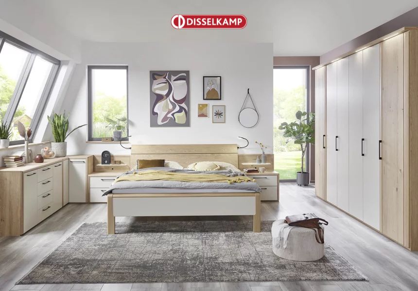 Millieubild eines Schlafzimmer der Marke Disselkamp Produktserie Coretta 2.0
