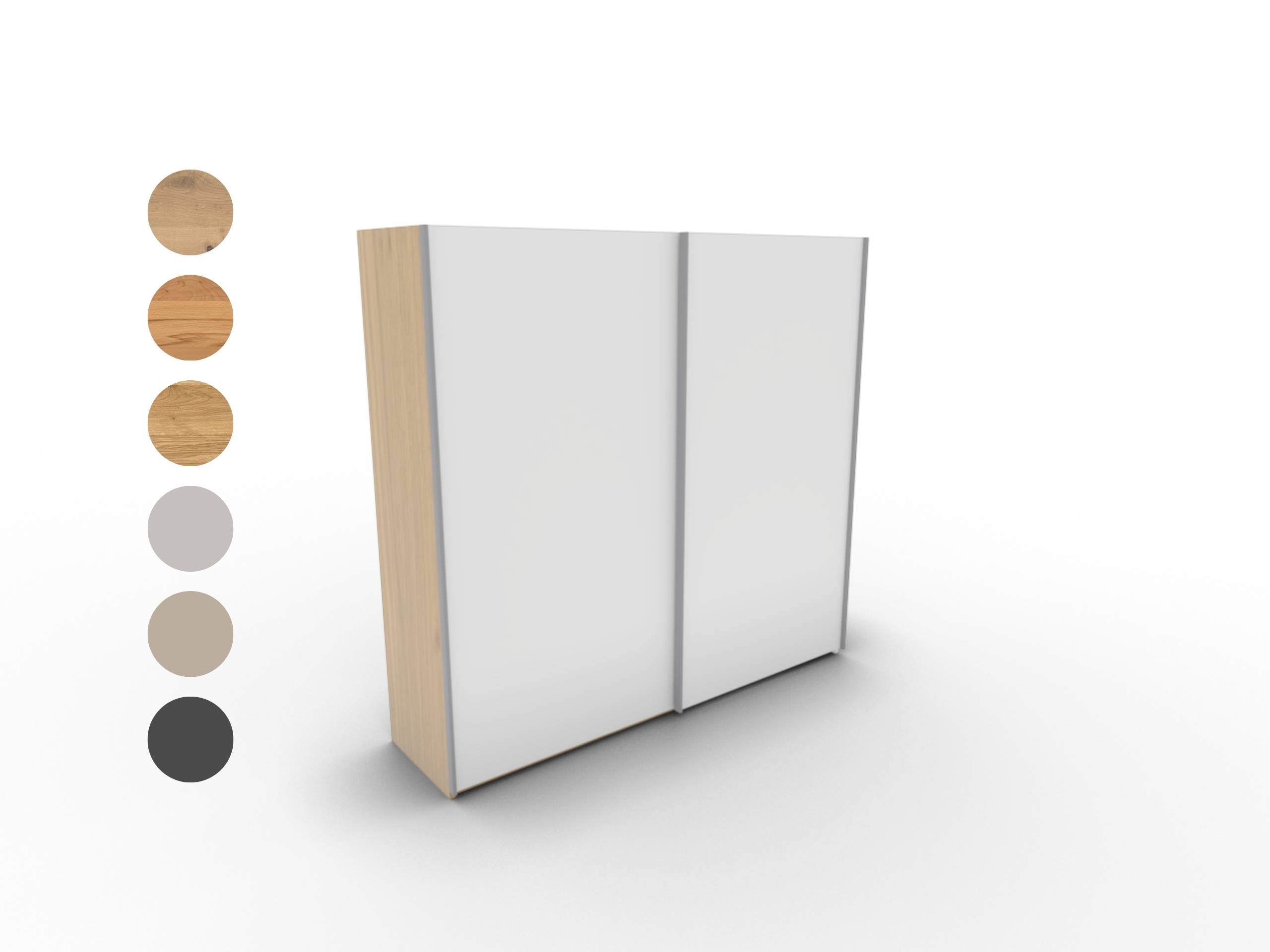 Disselkamp CD Studioline Schwebetuerenschrank Design 1 Front Lack weiss Korpus Wildeiche PG2 Cover