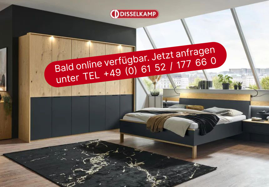 Millieubild eines Schlafzimmer der Marke Disselkamp Produktserie Cuneo